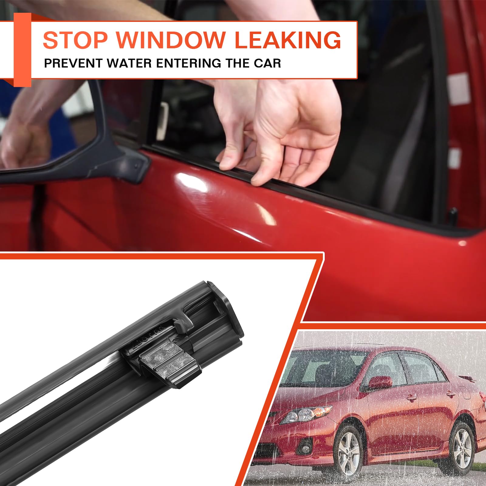 ACLONG Weatherstrip Window Seal Car Window Moulding Trim Sweep Felt Seal Kit Fit for Toyota Corolla CE LE S XLE XRS 2009 2010 20