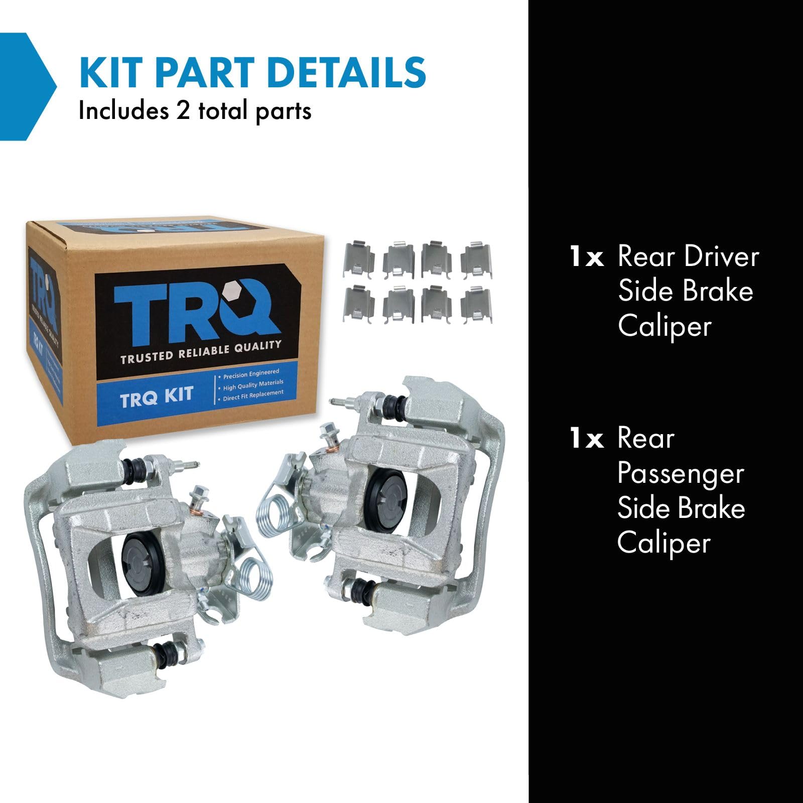 Trq Rear Brake Caliper Set Compatible With 2011-2014 Ford Edge 2011-2015 Lincoln Mkx