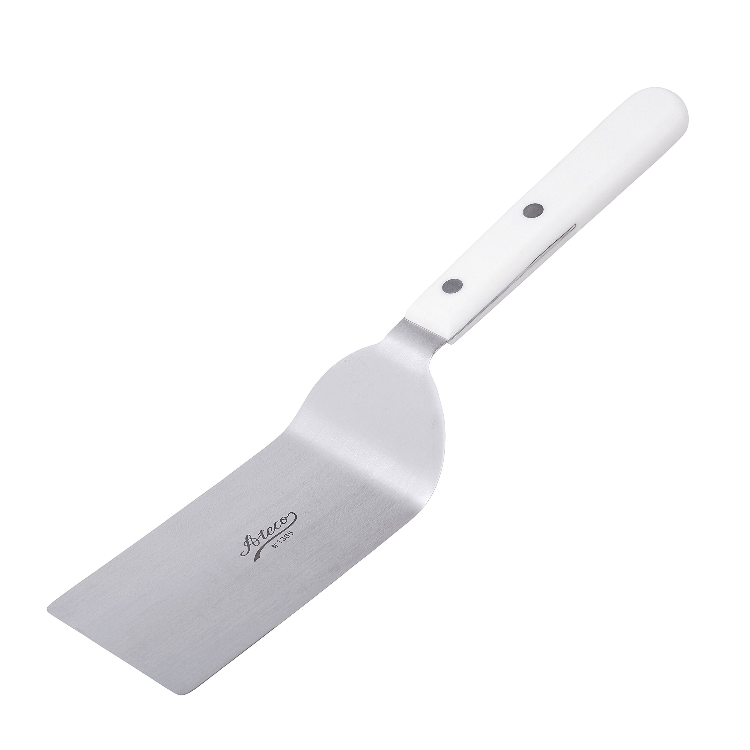 Ateco Cookie Spatula With 6 By 2.5-Inch Stainless Steel Blade, Plastic Handle, Dishwasher Safe, White