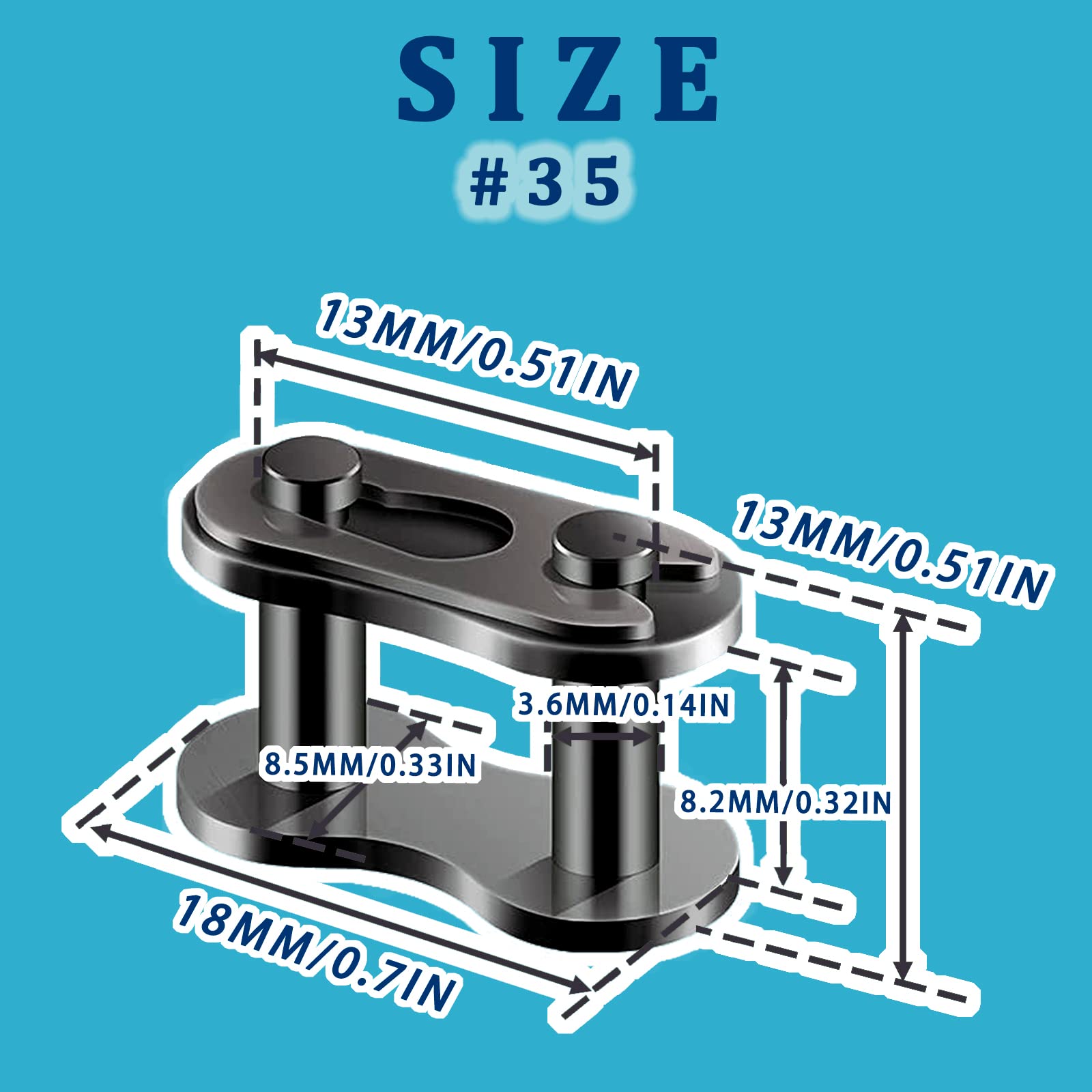 #420 Chain Master Link Carbon Steel Heavy Duty For 50Cc 70Cc 90Cc 110Cc 125Cc Dirt Bike Quad Buggy Mini Bike Pit Atv Scooter 8Pc