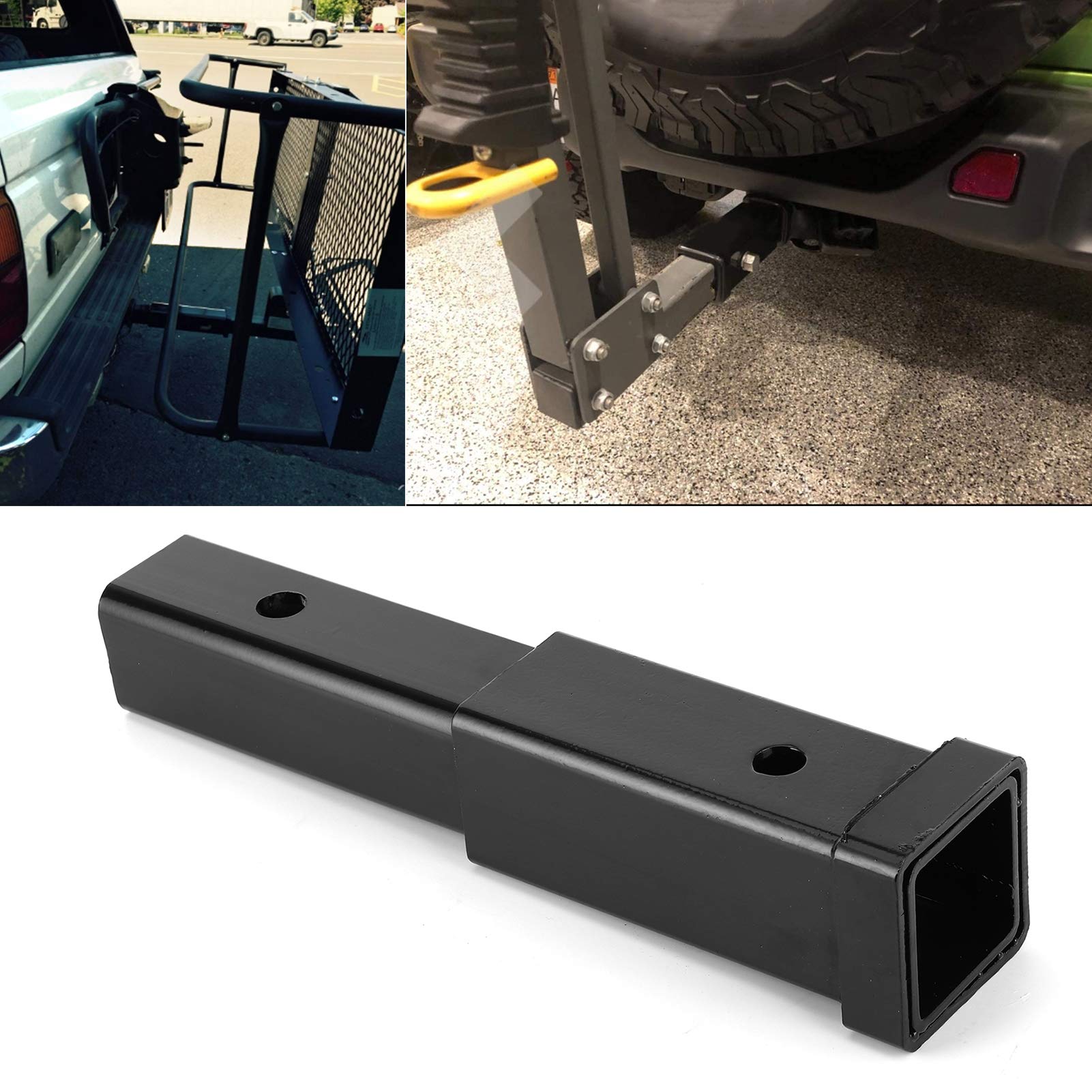 Trailer Hitch Extender, Trailer 12 inches Hitch Extension Receiver Tube Extenders 5000lbs Towing, Towing Hitch Receiver Extender