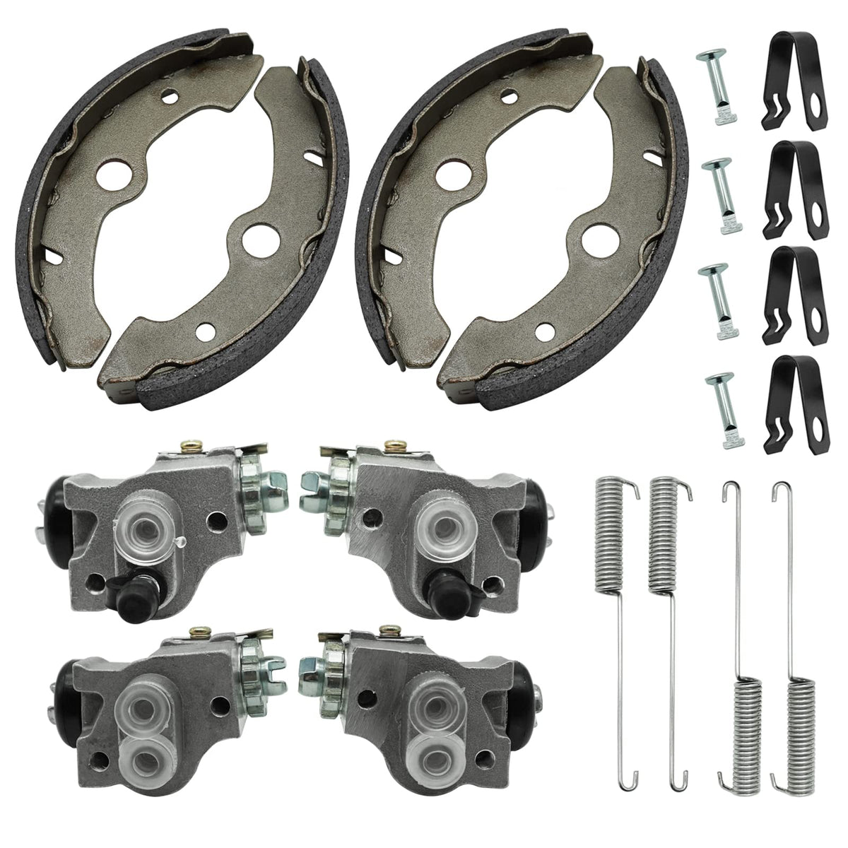 M Mati Front Brake Wheel Cylinders Left&Right All Four With Shoes For Yamaha Big Bear 350 Kodiak 400 Yfm350 Yfm400 1989-1998