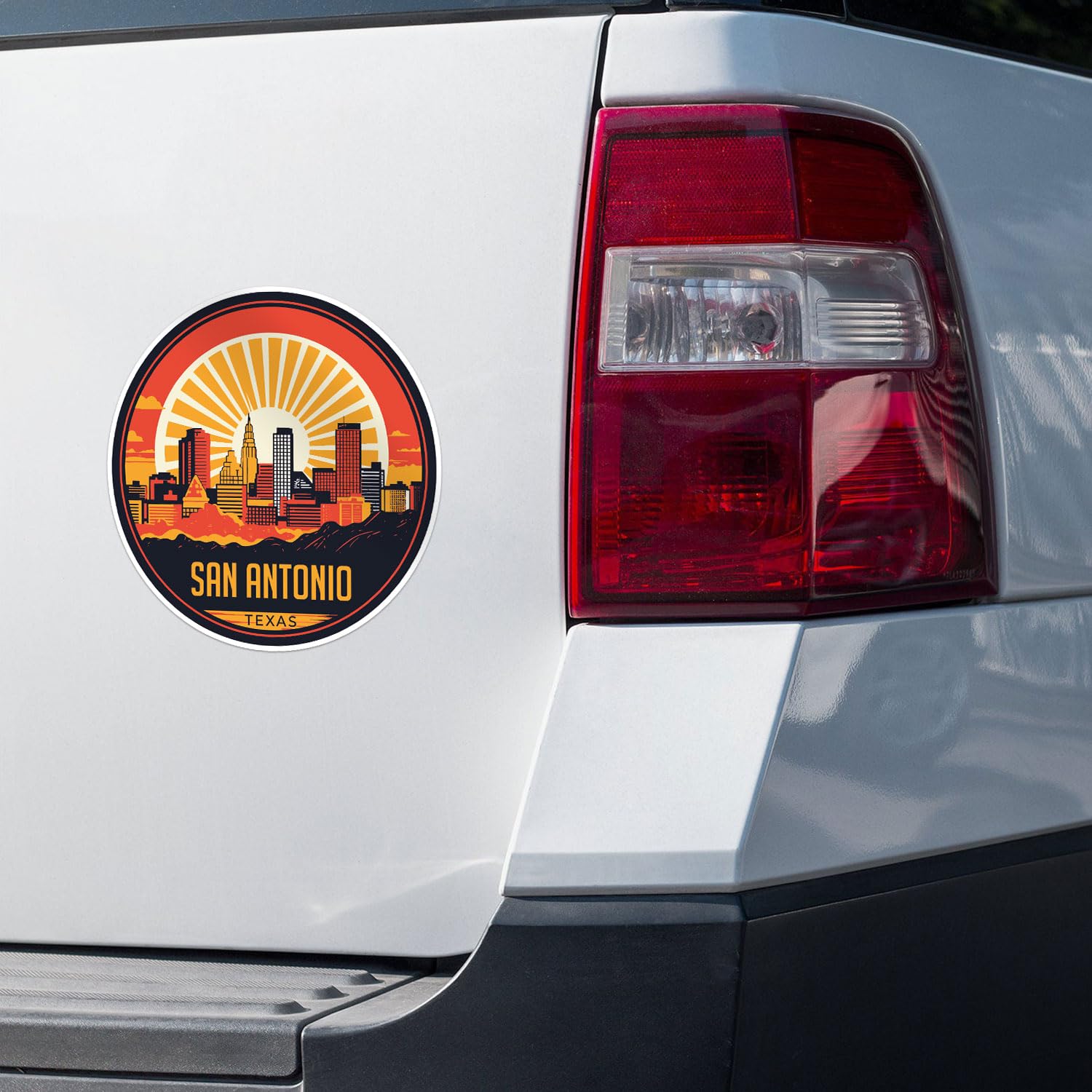 San Antonio City Sticker - Waterproof Vinyl Decal for Car Bumper, Laptop, Water Bottle, Wall, and Window, Size - 3'' Longer Side