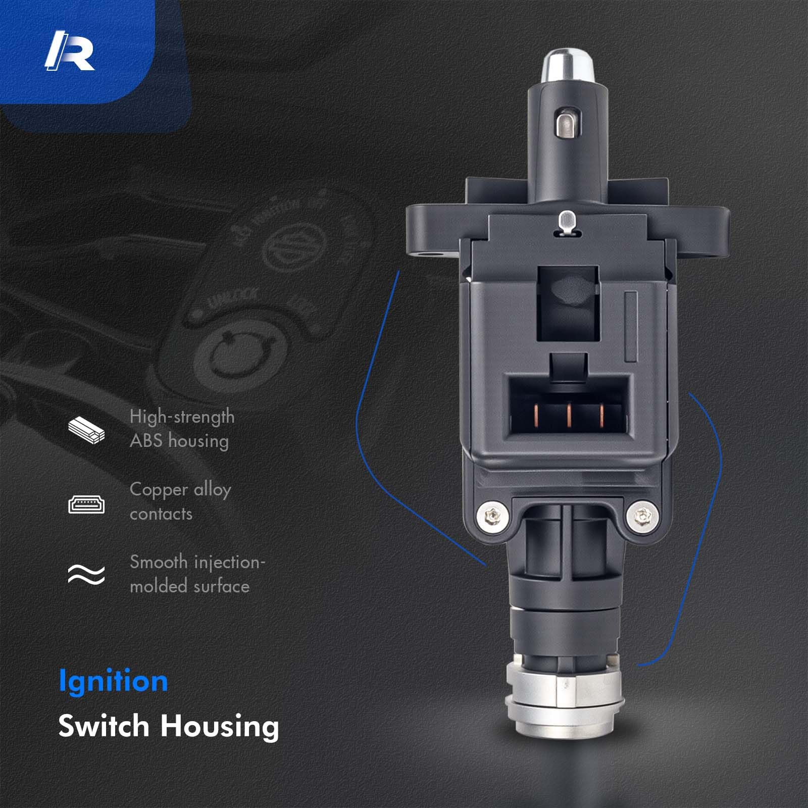 71572-06 Ignition Switch Lock Housing Kit Fit for Harley-Davidson Electra Glide 2006-2013, Road Glide 2006-2013, Road King 2006-