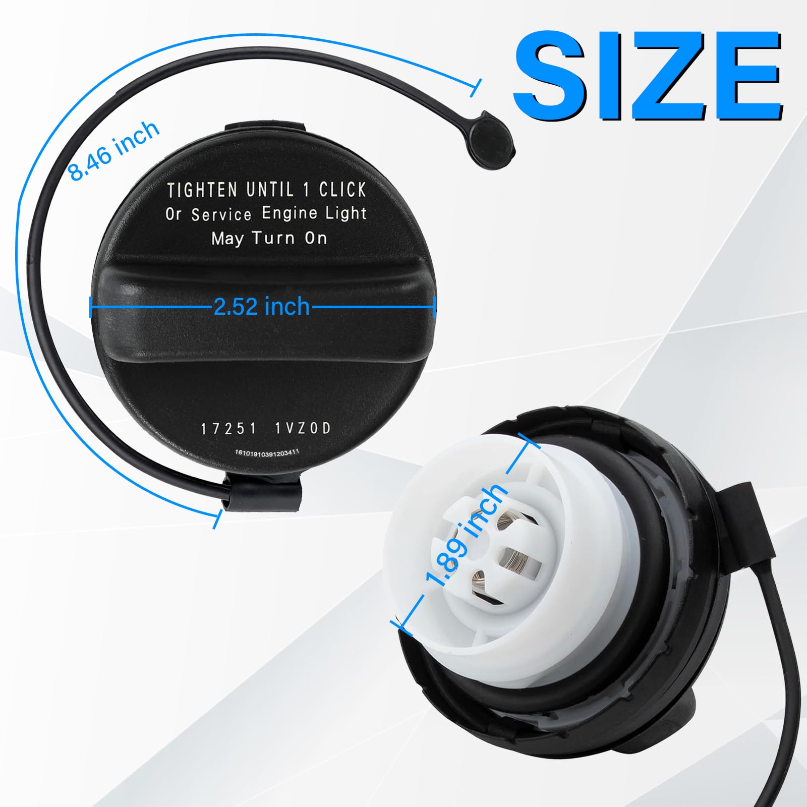 NIULPFZTK Gas Cap 17251-3JA0A for Nissan Altima, Frontier, Murano, Pathfinder, Versa, Infiniti JX35 QX60 - Black Fuel Cap Access