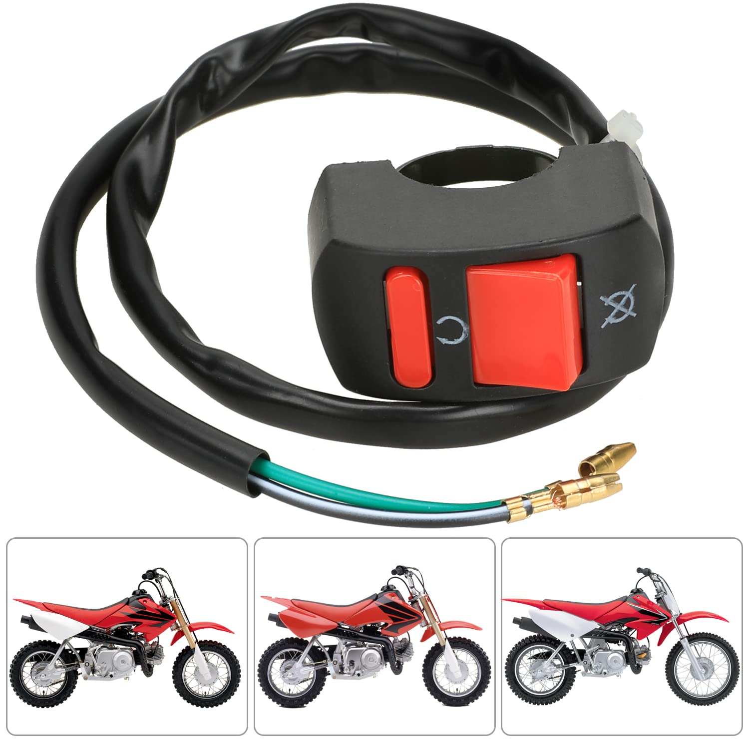 Yoxufa Mini Bike Kill Switch 7/8 On Off Dirt Bike Kill Switch For Predator 212Cc 196Cc 97Cc Coleman Ct100U Ct200U Bt200X Baja Wa