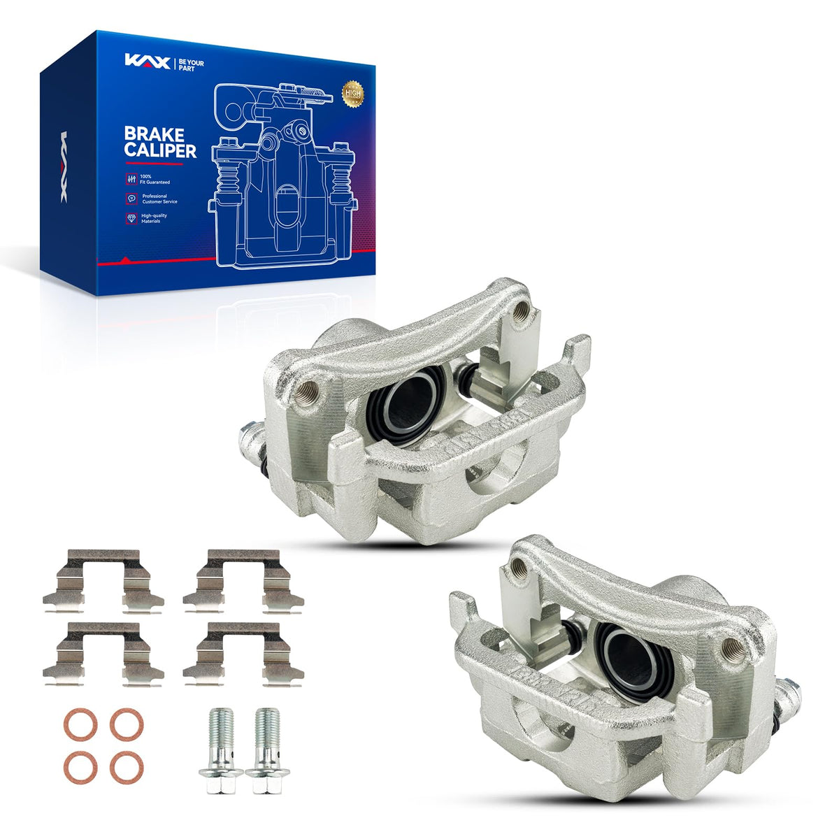 Kax Disc Brake Caliper Assembly Compatible With Infiniti/Nissan-2005-2008 G35, 2009-2010 G37, 2006-2009 M35; 350Z; M45, 2009 370
