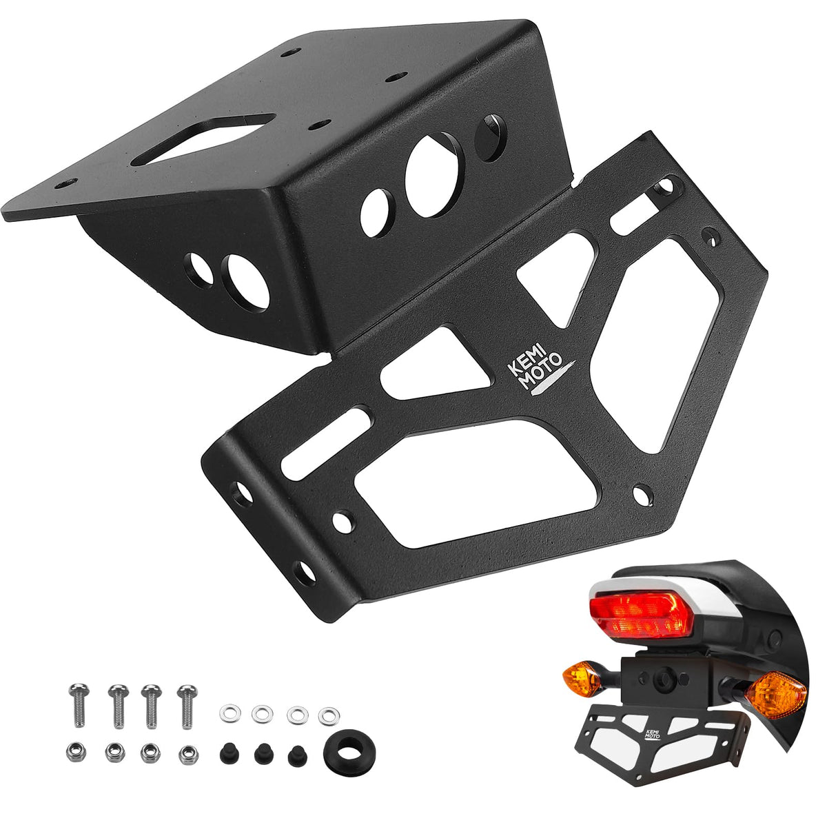 Kemimoto Compatible With 2022 2023 2024 Grom Fender Eliminator Kits Msx125 Grom License Plate Bracket Holder For 2022 + Grom Tai
