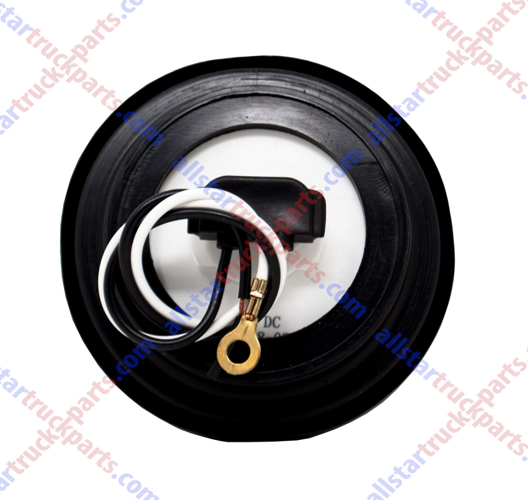 All Star Truck Parts] 2X Amber + 2X Red 2.5'' 12 Led Round Side Marker Clearance Lights Grommet Flush Mount, Sealed Truck Traile