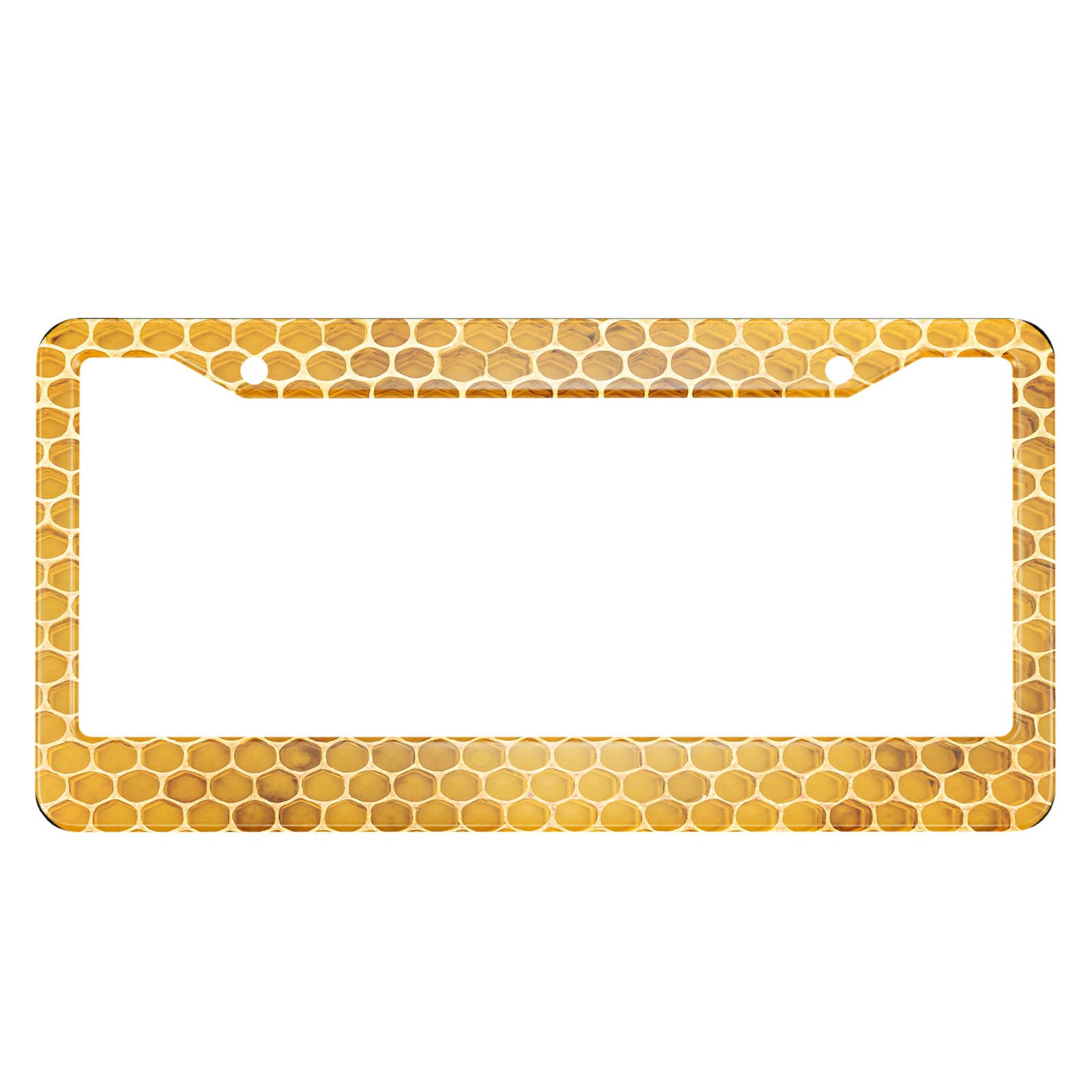 Hosnye Honeycomb License Plate Frame Newly Pulled Honey Bee Beeswax On Plastic Foundation Metal License Plate Cover Front Plates Frames Car Tag Frame For Women Men Us Vehicles Standard