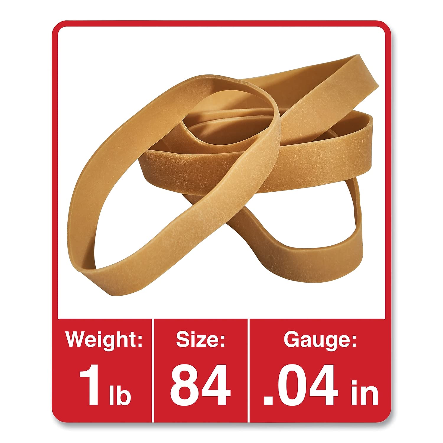 Universal Unv00184 0.04 In. Gauge Size 84 Rubber Bands - Beige (155/Pack)