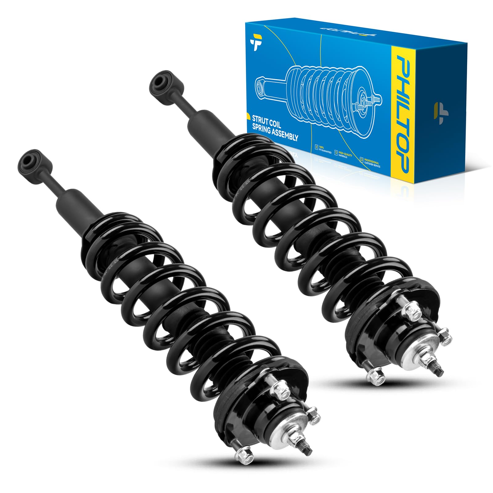 Philtop Front Struts Assembly Shock Absorber Fits 4Runner 2003-2020, Fj Cruiser 2007-2014, Tacoma 2005-2015, Quick Suspension 17