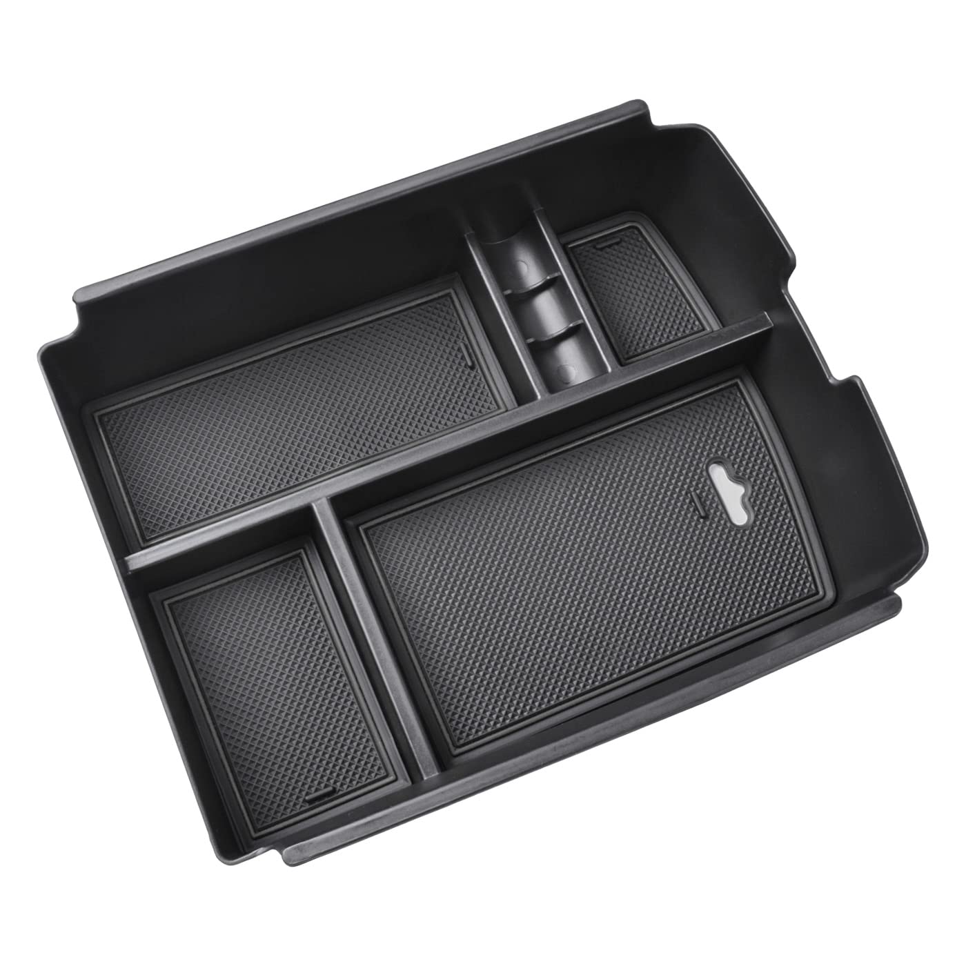 Edbetos Center Console Organizer Tray Compatible With Atlas Accessories 2018 2019 2020 2021 2022 2023 Secondary Armrest Storage Glove Box Divider Abs Black Materials (Black Trim)