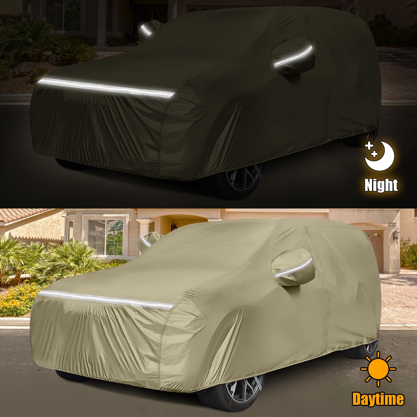 Waterproof Car Covers Replace for 2008-2025 Toyota Highlander, Multilayer Heavy Duty with Cotton Liner All Weather Car Cover wit