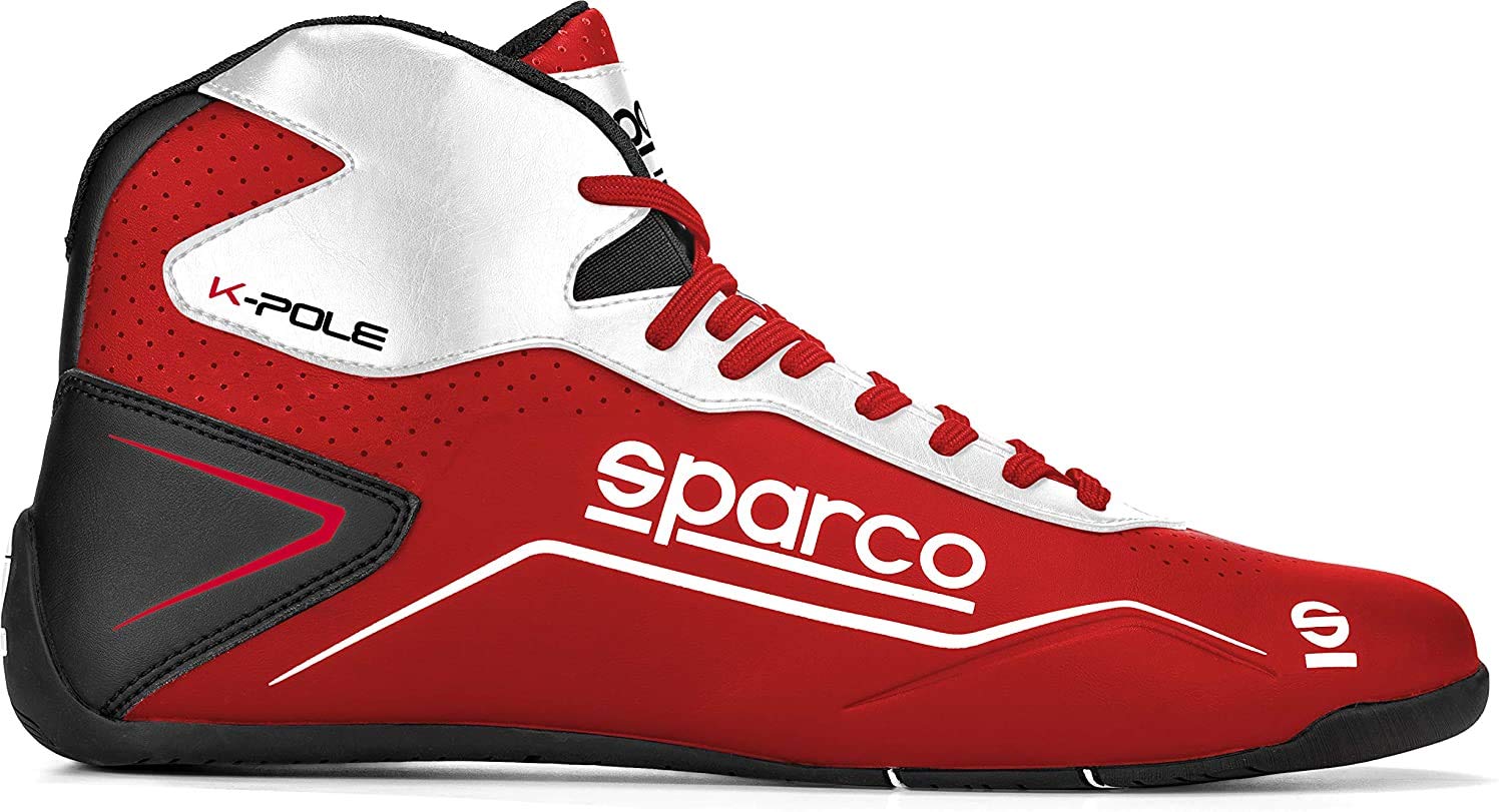 Sparco Unisex'S Modern Kart Shoes K-Pole 2020 Size 44 Re, Red, Men10 D(M) Us=44Eu