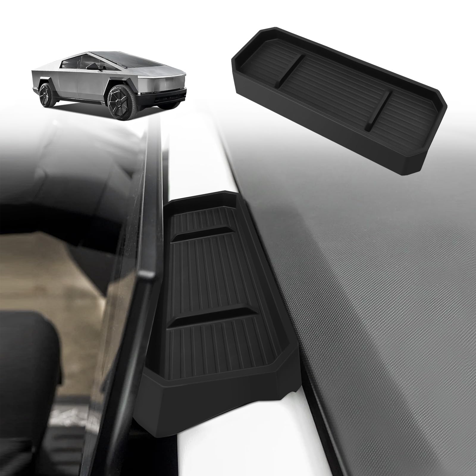 Bestevmod Center Console Screen Dash Organizer Compatible With Tesla Cybertruck 2024+ Pickup Dashboard Organizer Back Storage Bo