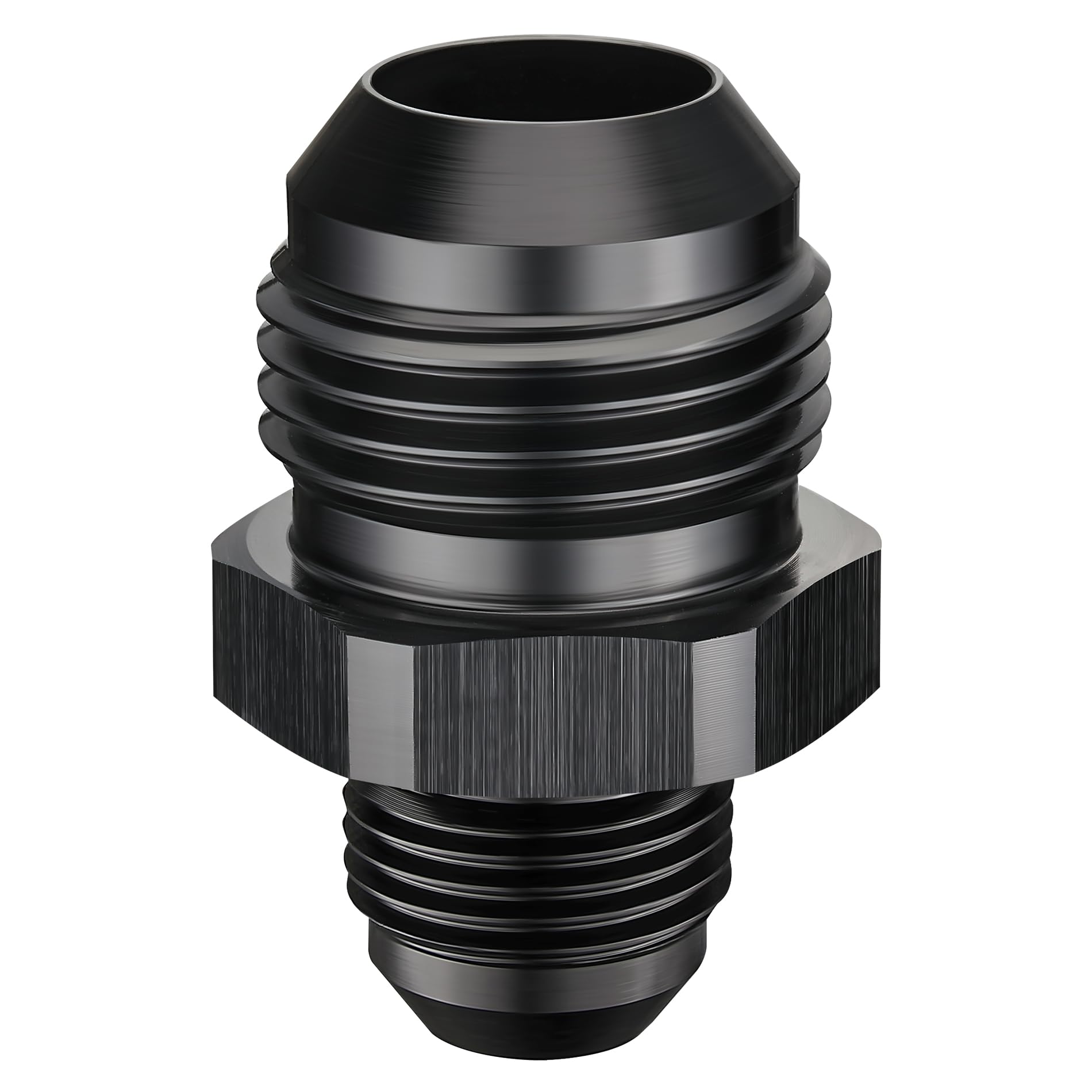 EVIL ENERGY 12AN Male to AN8 Male Flare Reducer Coupler Union Straight Adapter Fitting Black