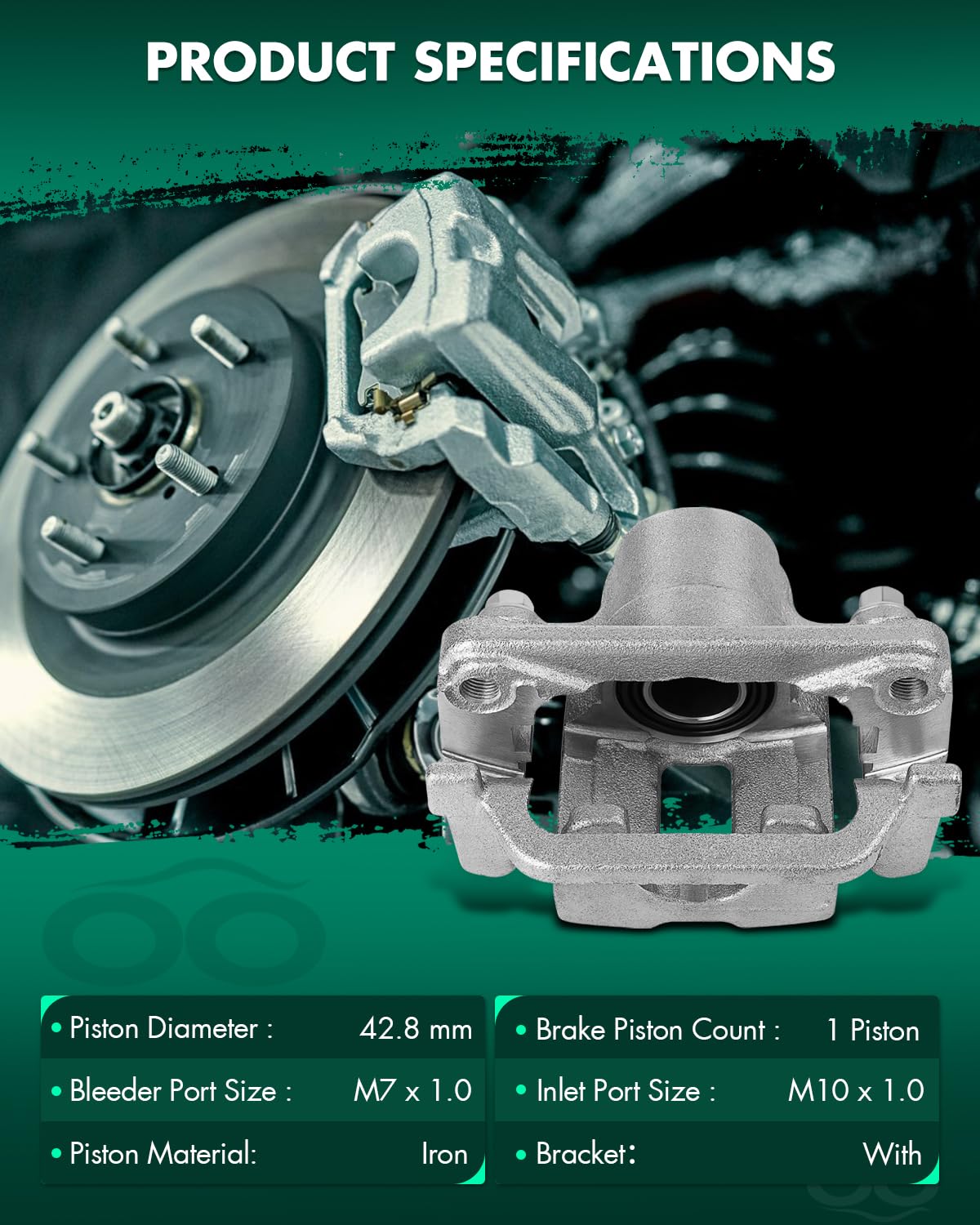 Scitoo 19B2792 19B2793 Rear Left & Right Disc Brake Calipers Assembly W/Bracket For Infiniti For G35,For Nissan For 350Z/For Mur