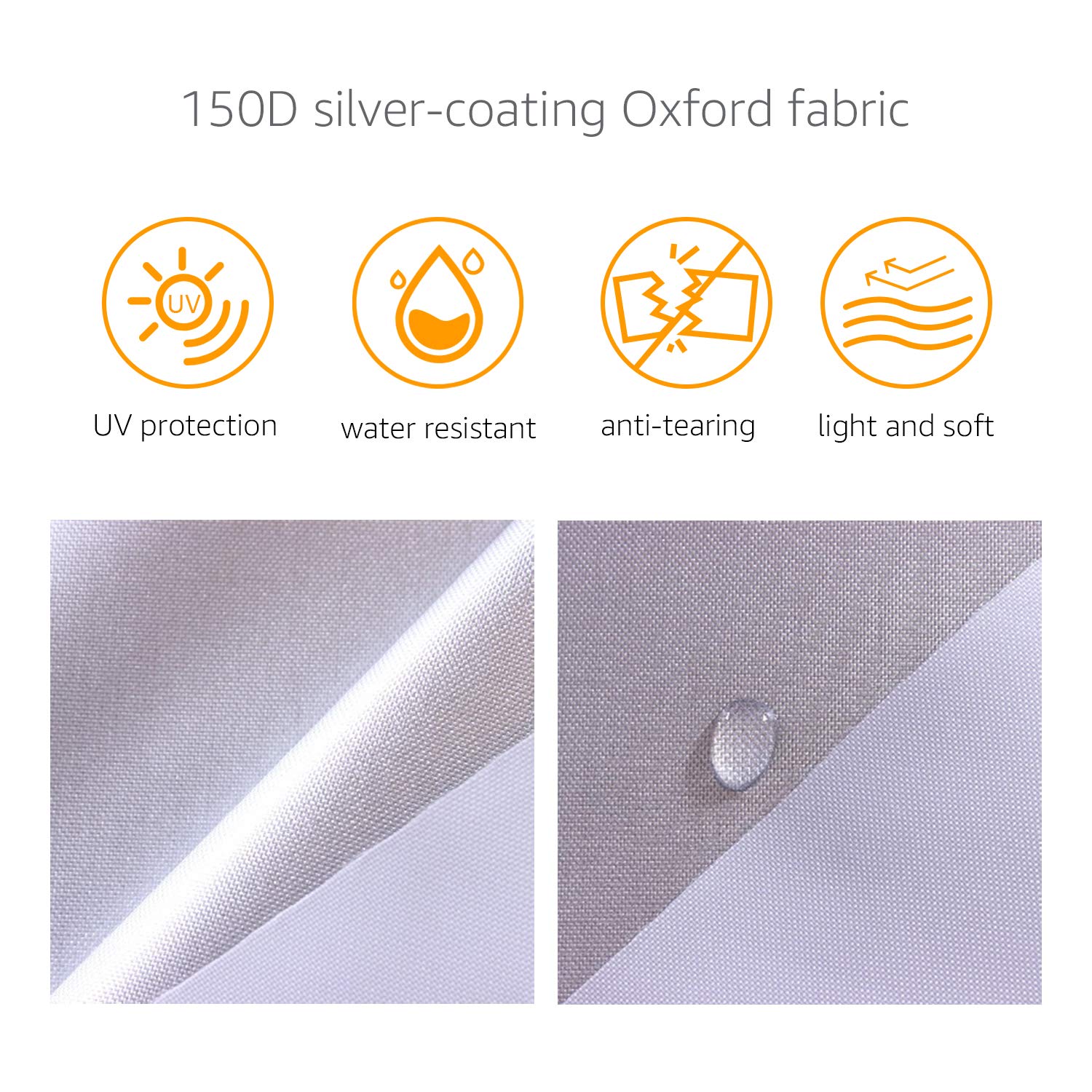Amazon Basics Silver Weatherproof Car Cover - 150D Oxford, Sedans Up To 200''