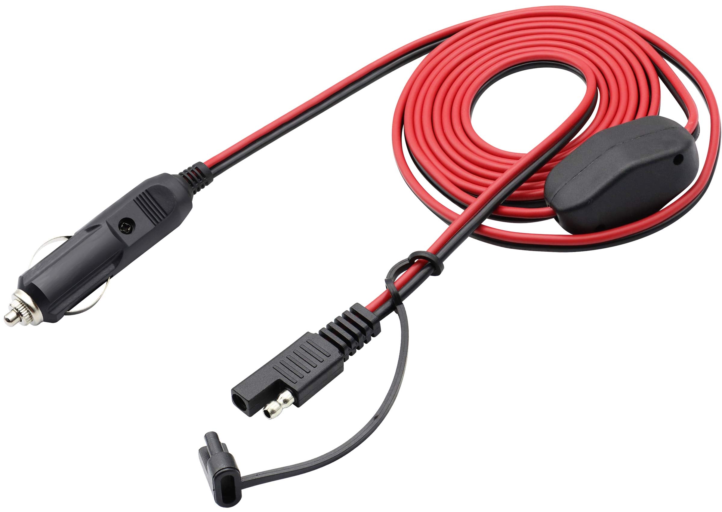 Aaotokk Cigarette Lighter Sae Cable,16Awg 12V Cigarette Lighter Male Plug To Sae 2 Pin Quick Release Disconnect Connector Plug A