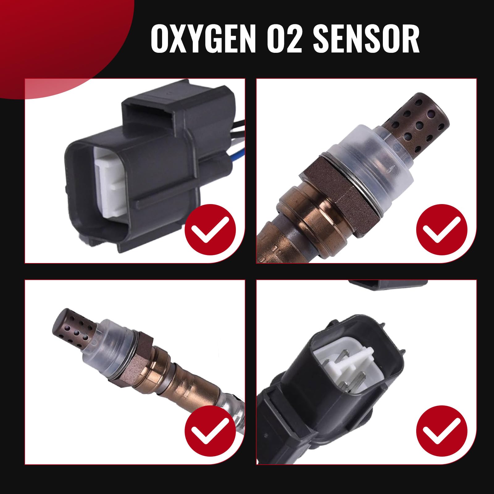 Bapmic 234-4099 Oxygen Sensor Downstream SG336 13007 Replacement for 1992-2000 Honda Civic del Sol Odyssey Accord 92 93 95-99 Acura Integra NSX CL EL O2 Sensor Heated 4 Wire 6531P06A11