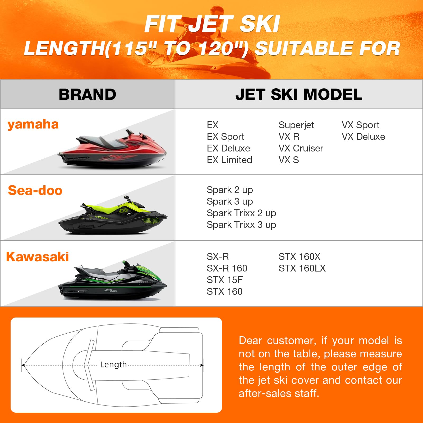 Neverland Jet Ski Cover 3 Seats Heavy Duty Waterproof 210D With 2 Air Vent Marine Grade Uv Resistant Compatible With Yamaha Sea-