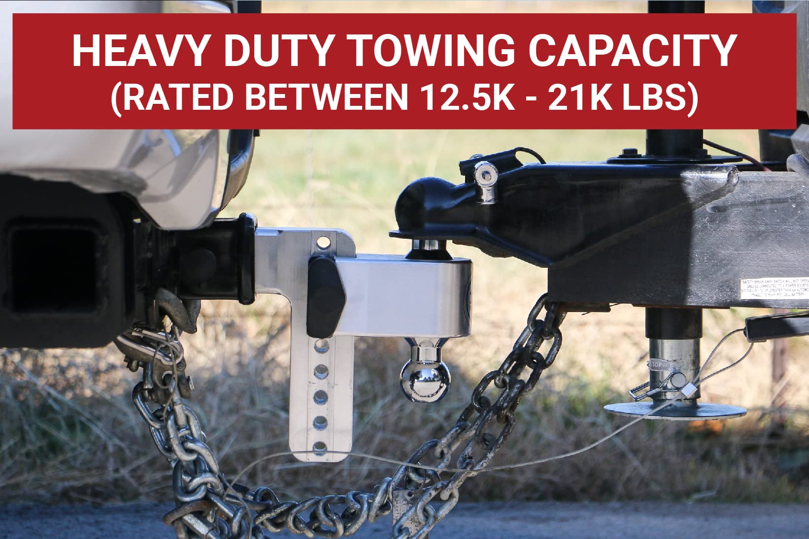 Weigh Safe Adjustable Trailer Hitch Ball Mount, 8'' Adjustable Drop Hitch For 2.5'' Receiver W/ 4 Pc Keyed Alike Lock Set, Heavy