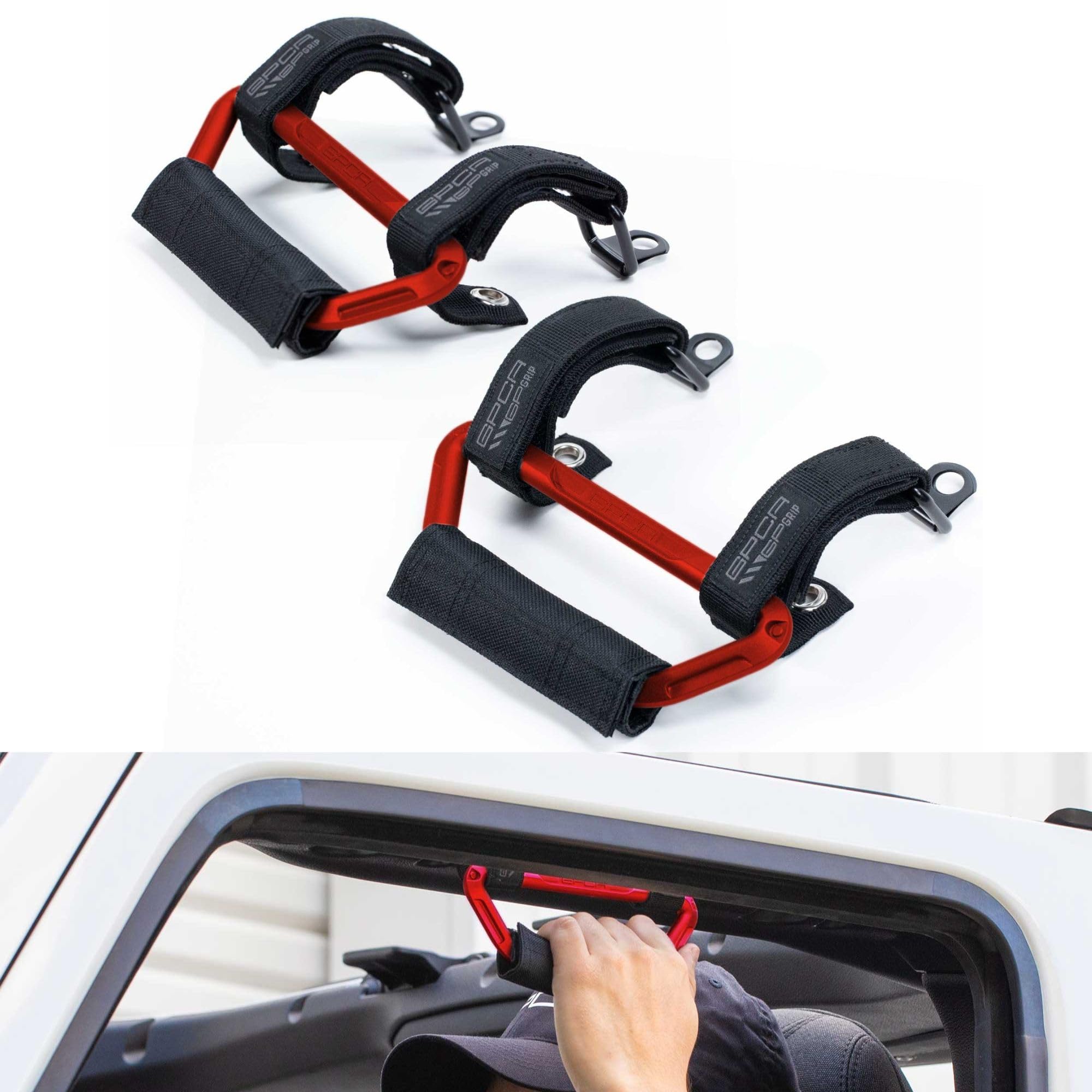 GPCA GP Grip Air Grab Handles Designed for 2024+Wrangler JL 4xe Gladiator w/Airbag Compatible - Aero-Grade Aluminum, Patented Fo