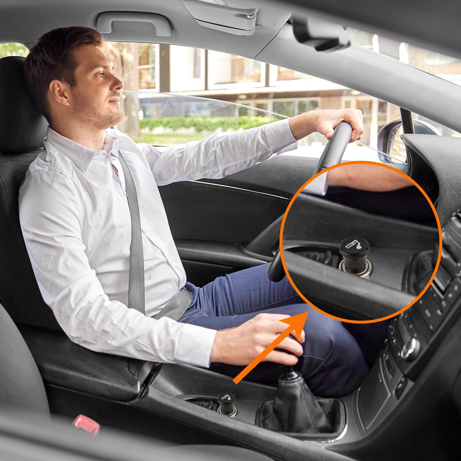 Car Cigarette Lighter, Pop-Out Metal Plastic Construction Cigarette Lighter,12V Auto Cigarette Lighter Plug Replacement Fits For Most Vehicles Socket(2 Pack)