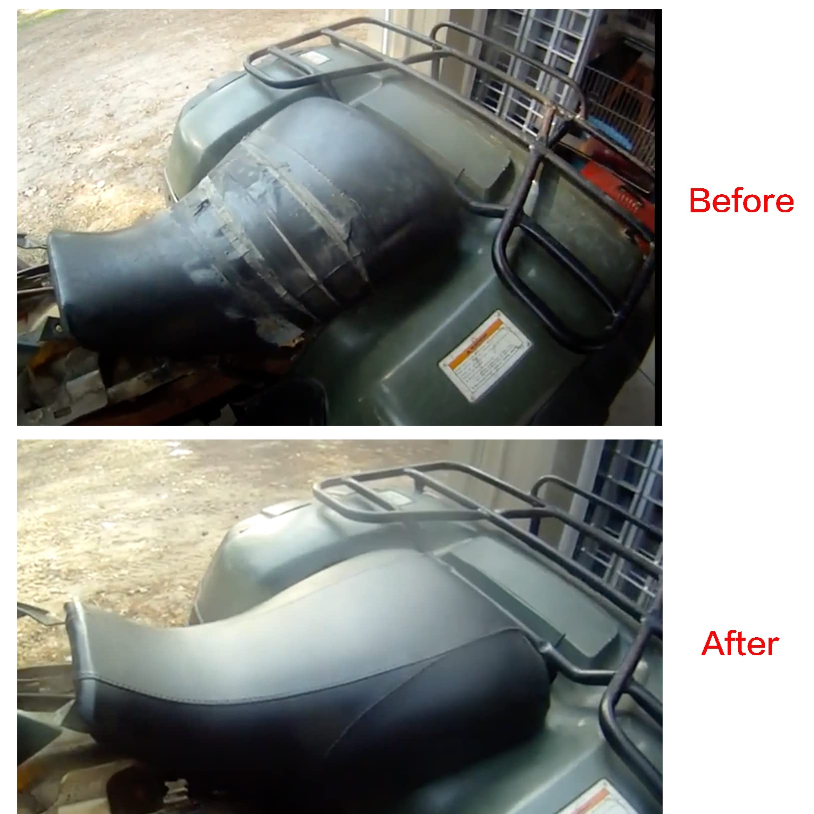 Hjsiutv Atv Seat Covers Waterproof Compatible With Scrambler Foreman Rancher Grizzly Kfx Sportsman Most Atv (Black)