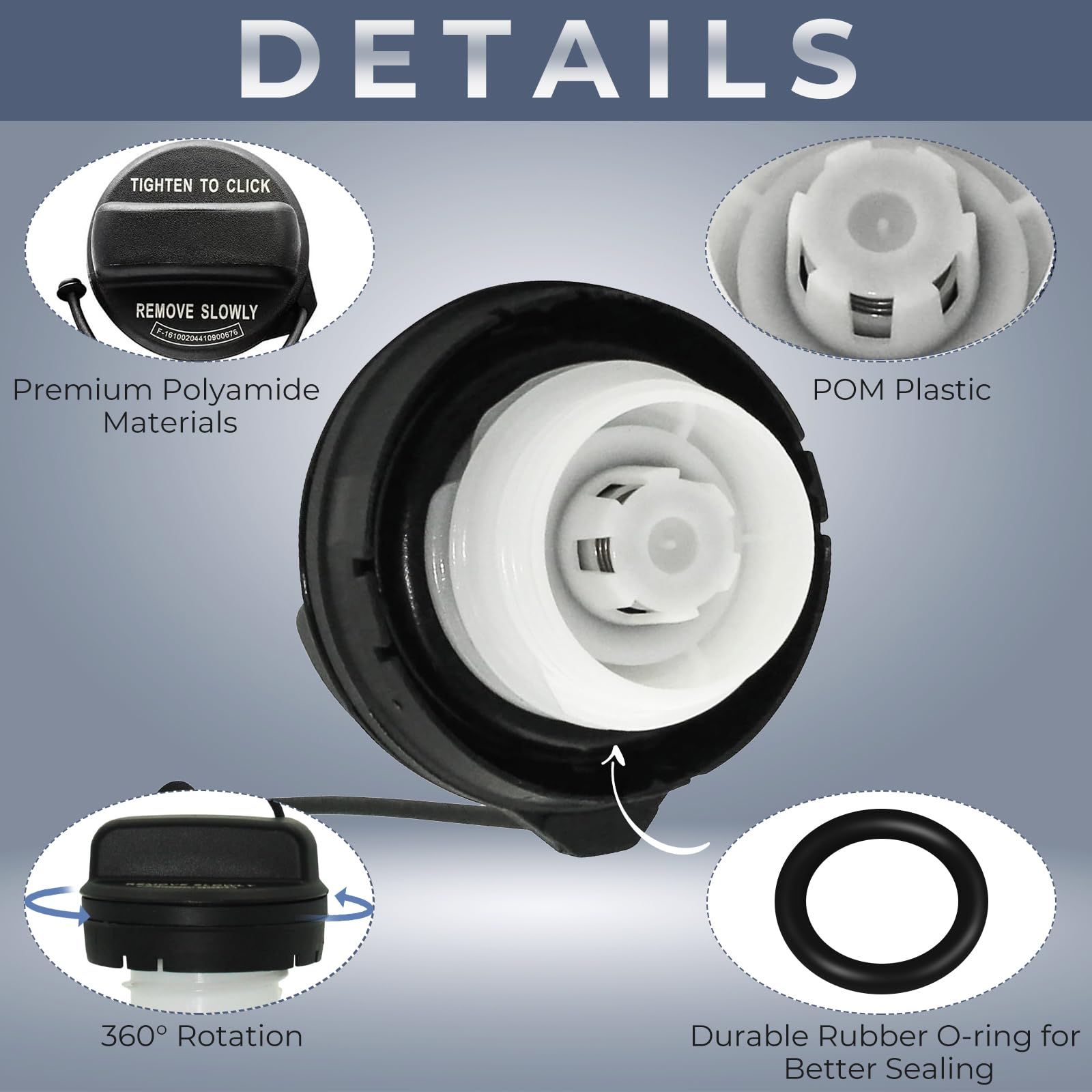 Manymiba Natural Gas Cap for Honda Accord 2008-2017, Pilot 2009-2015, Odyssey 2011-2017, CR-V 2007-2016,