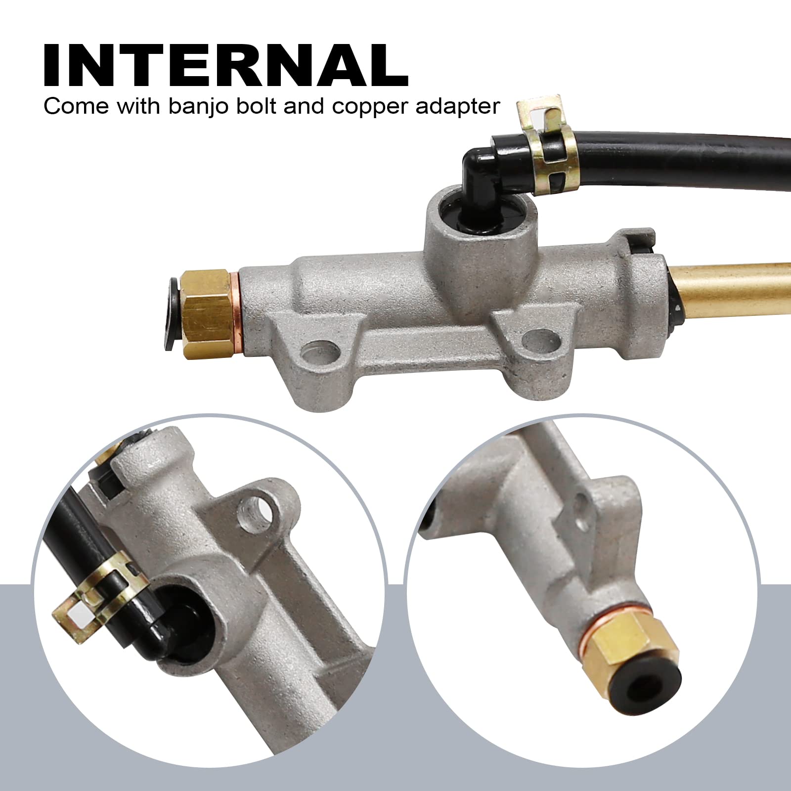 Rear Foot Brake Master Cylinder Assembly Replacement for Polaris Sportsman 400 450 500 570 800 OEM# 1910301 1910311 1910791 1910