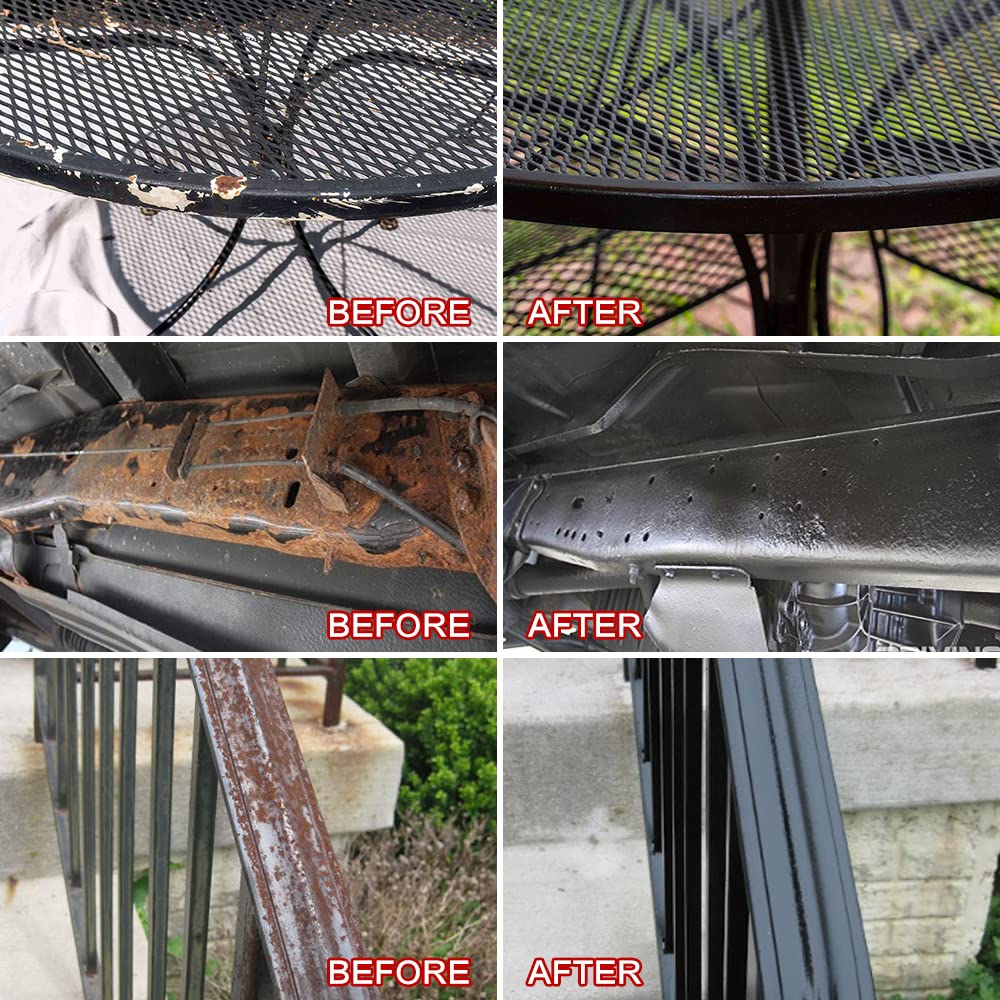 SMAPHY Ultimate 2-in-1 Rust Converter & Metal Primer, Black Rust Inhibitor Paint for Metal, Automotive Rust Converter Paint, Hea