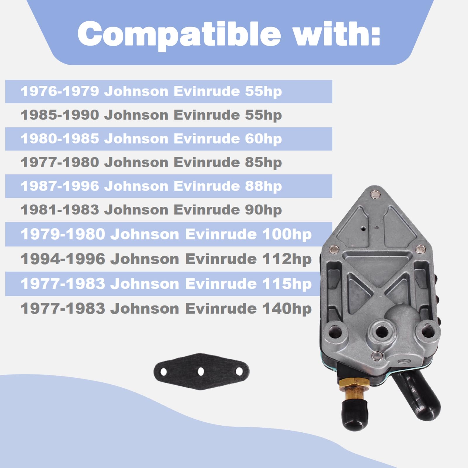 438559 Fuel Pump Fits For Johnson Evinrude OMC BRP Boat Motor Outboard 25 35 50 65 70 75 85 88 90 100 105 115 125 135 140 HP Rep