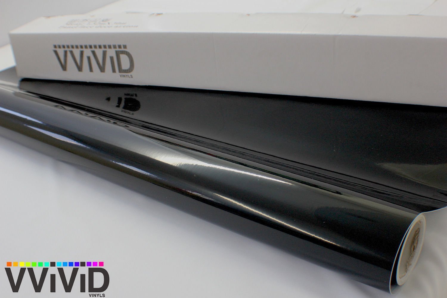 Black High Gloss Realistic Paint-Like Microfinish Vinyl Wrap Roll With Vvivid Xpo Air Release Technology (6Ft X 5Ft)