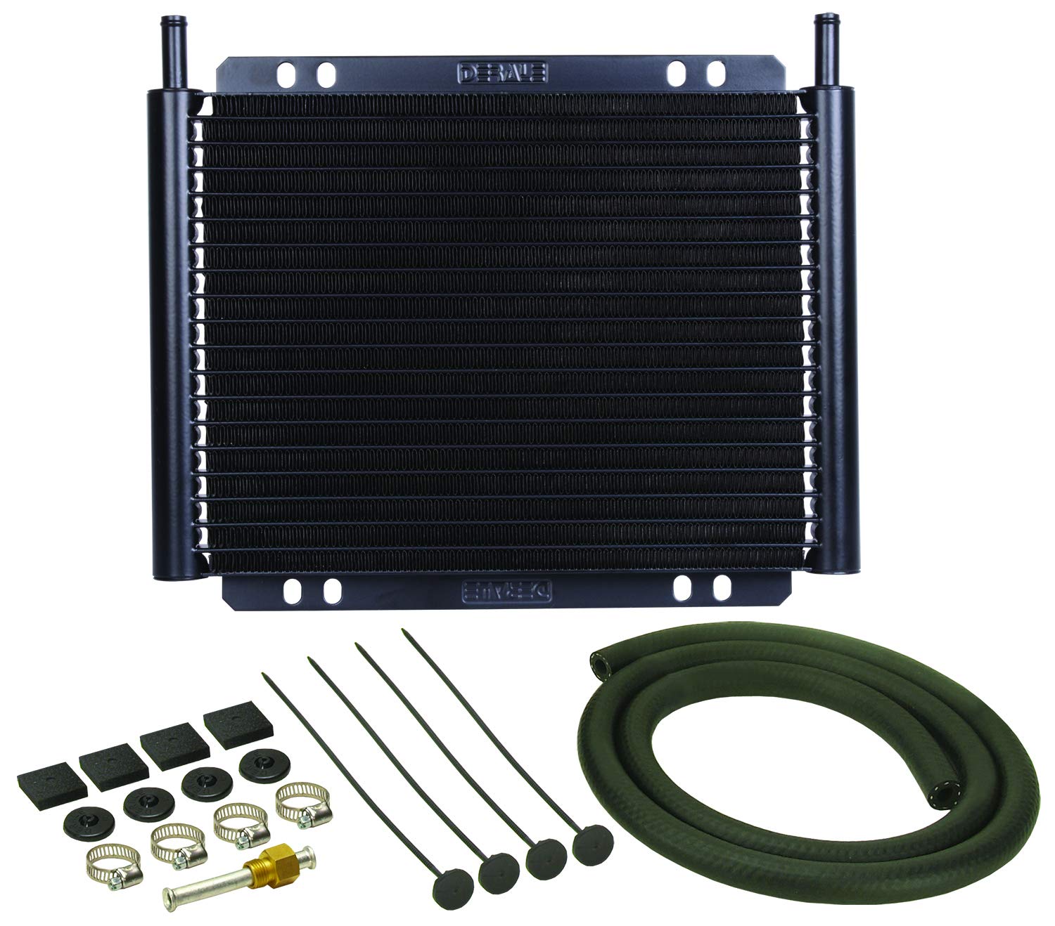 Derale 13503 Series 8000 Plate And Fin Transmission Oil Cooler , Black