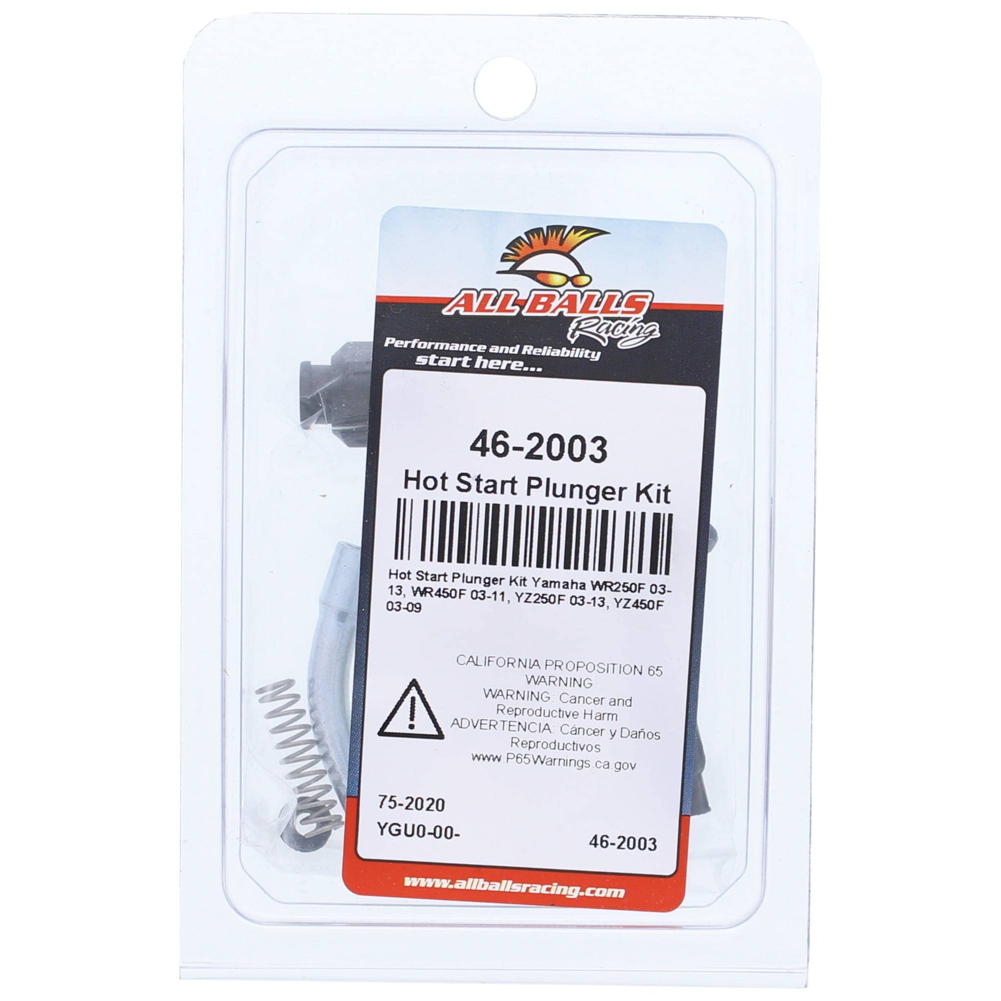 All Balls Hot Start Plunger Kit 46-2003 Compatible With/Replacement For Yamaha WR250F 2003-2014, YZ250F 2003-2013, YZ450F 2003-2009