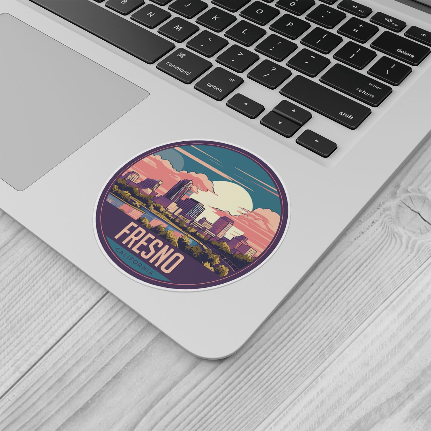 Fresno City Sticker - Waterproof Vinyl Decal for Car Bumper, Laptop, Water Bottle, Wall, and Window, Size - 5'' Longer Side