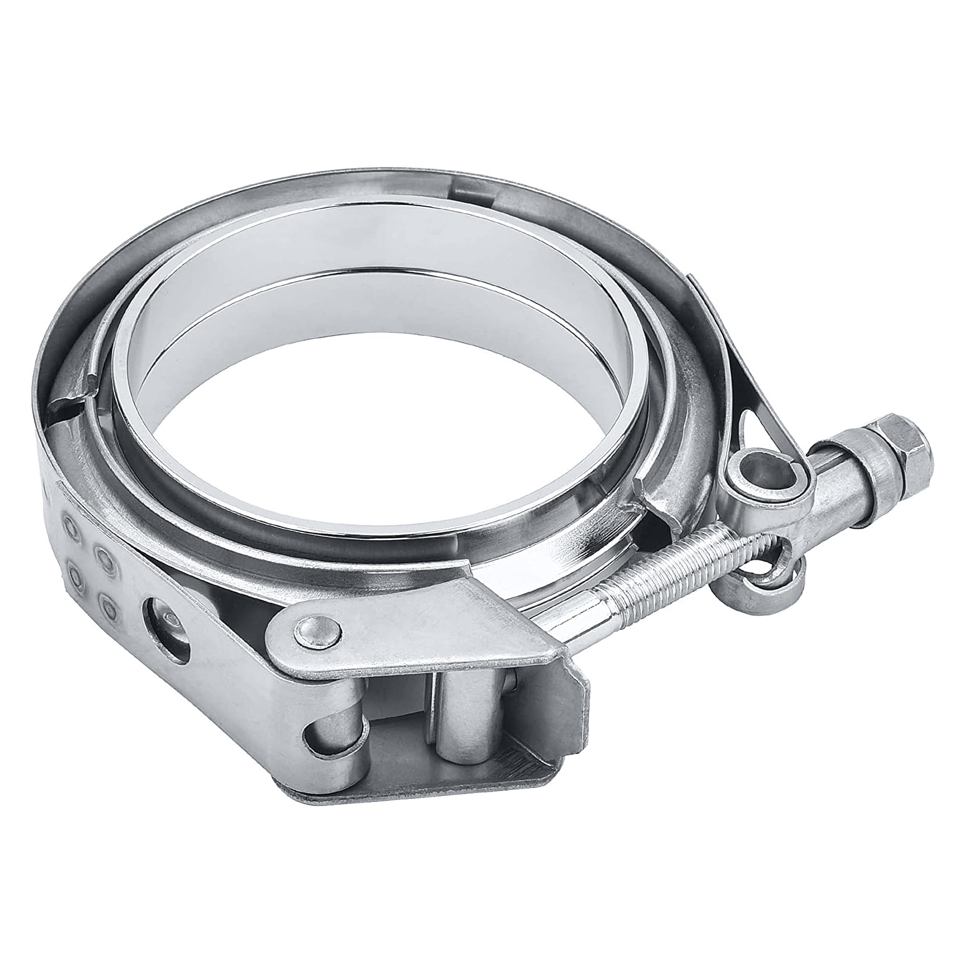 Evil Energy 2.5 Inch V Band Clamp Stainless Steel With Flange Male Female Mild Steel