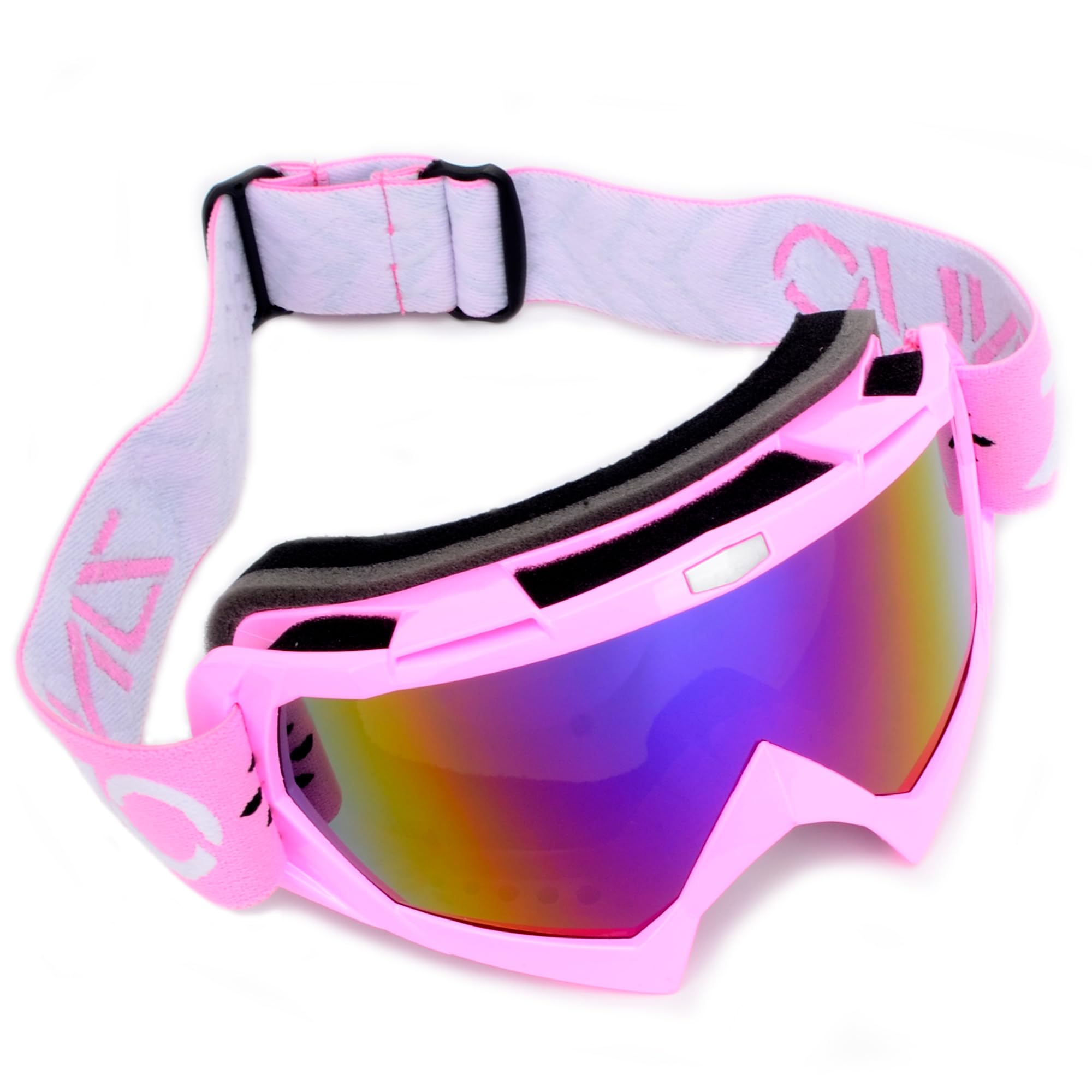ATV Goggles with Balaclava face Mask for Men Women and Youth, Dirt Bike Motorcycle Motocross Riding Ski Goggles (Pink Color+Pink