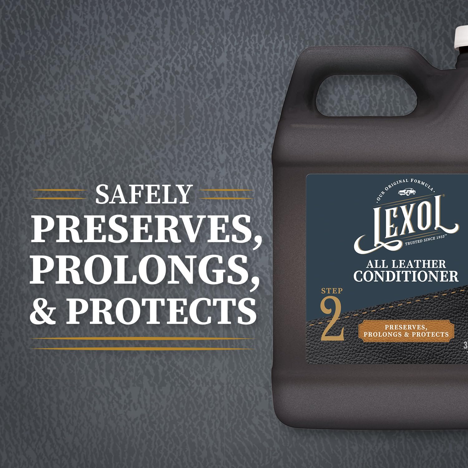 Lexol Deep Leather Conditioner, Use on Car Leather Upholstery, Shoes, Boots, Furniture and Other Leather Accessories, 101.4 Fl Oz (3-Liter)