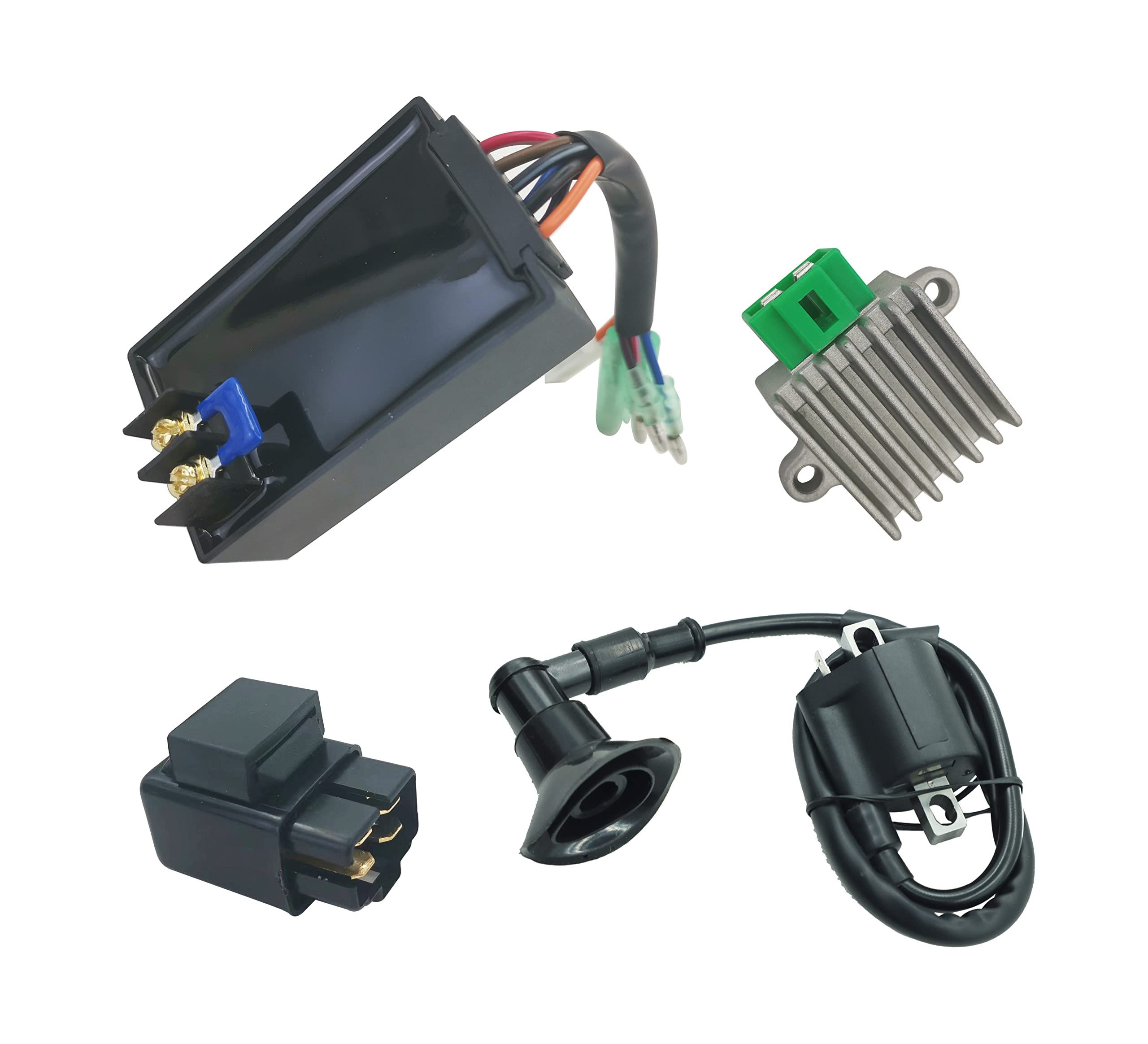 CDI Box Module for Polaris Sportsman 90 Predator Scrambler 50 90 ATV with Voltage Regulator Rectifier&Ignition Coil&Starter Rela
