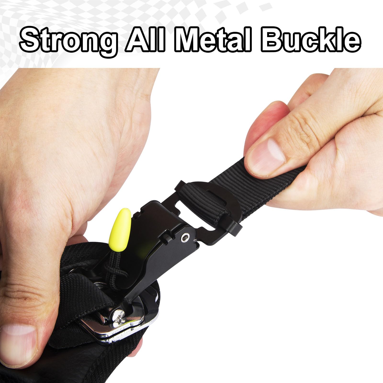 Healvaluefit Helmet Quick Release Buckle Kit, Stainless Steel Ratcheted Helmet Adapter Chin Strap Up To 1'', All Metal Motorcycl