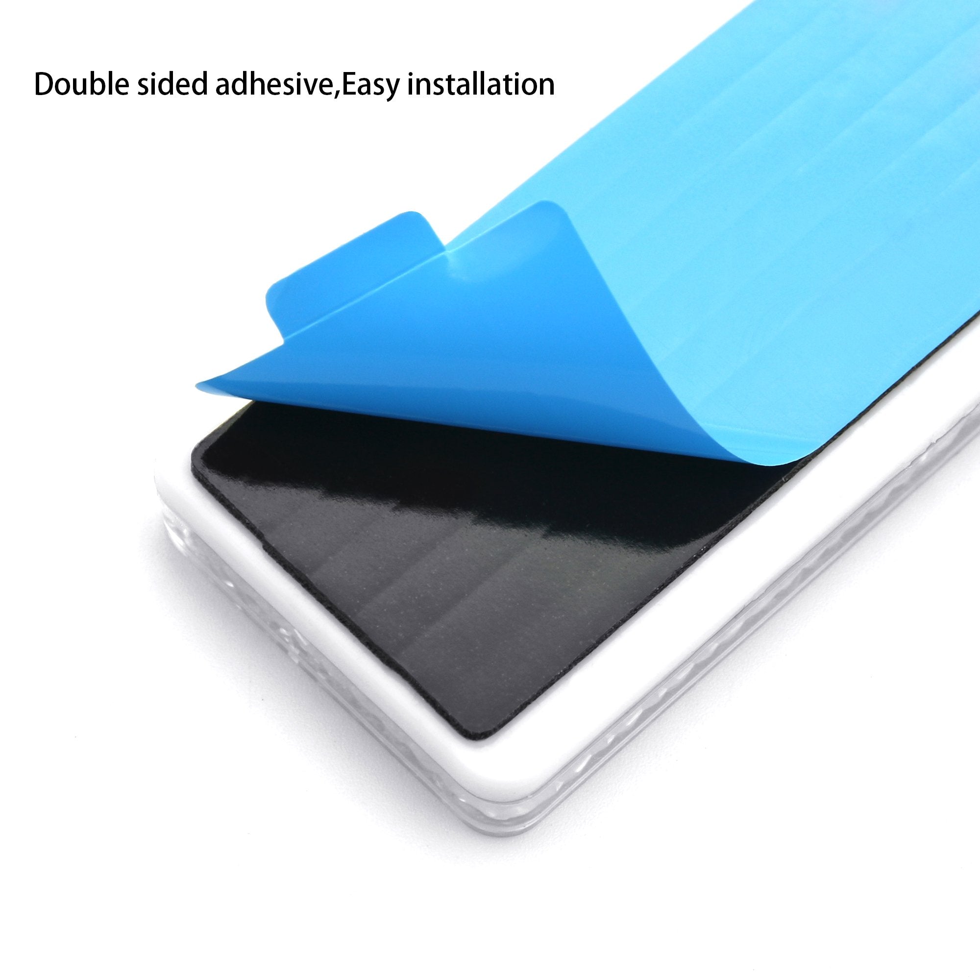 2Pcs Plastic Rectangular Stick-on Reflector Sticker (White, 2.76 x 1.18 in)