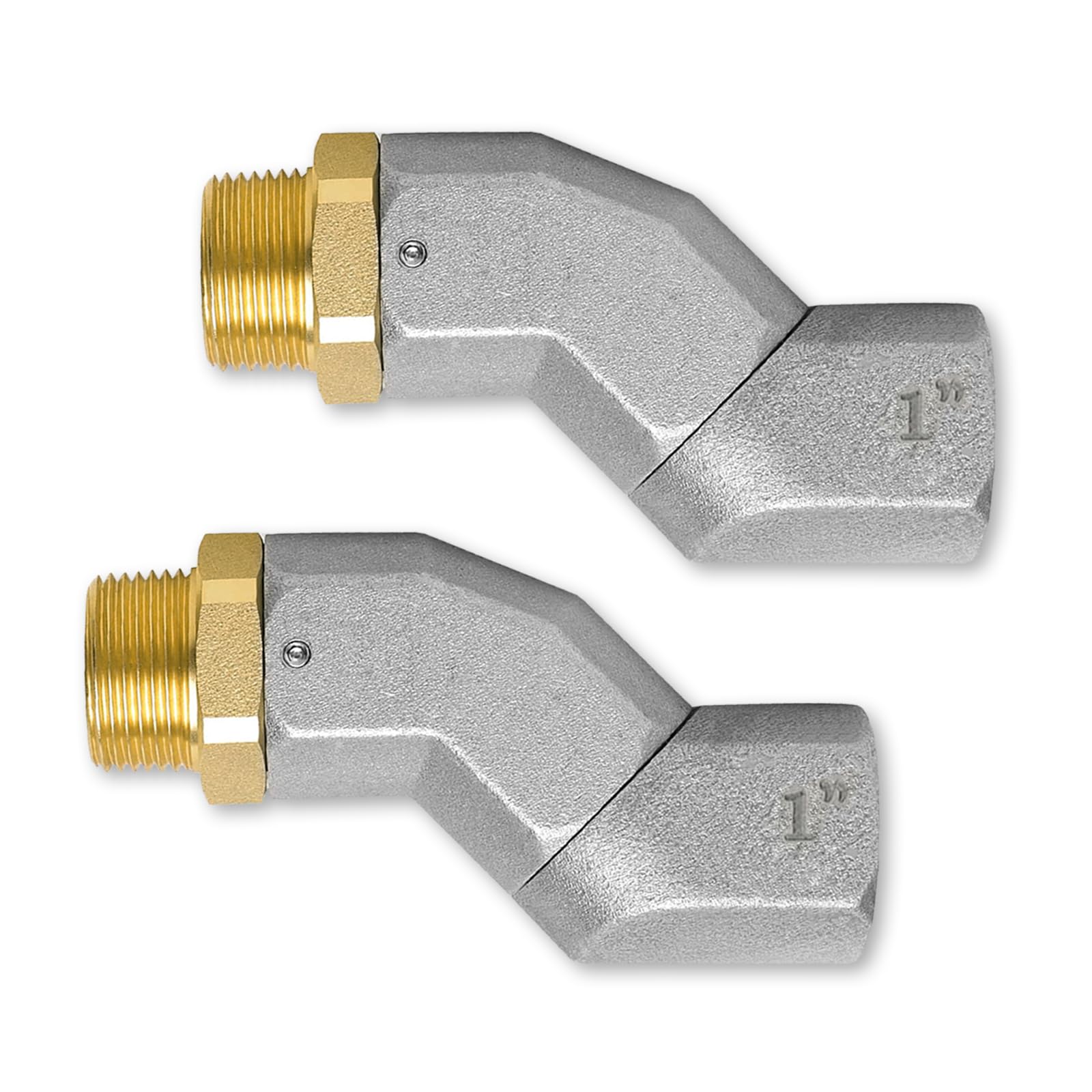 2Pcs 1 Inch Npt Fuel Hose Swivel 360 Rotating Connector For Fuel Nozzle Multi Plane Fuel Plane Swivel