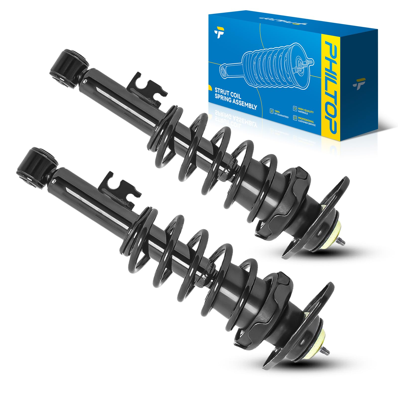 Philtop Rear Struts Shock For Cooper 2002-2008, Shock Absorber 171112L/171112R, Struts With Coil Spring Saa841 2 Pcs