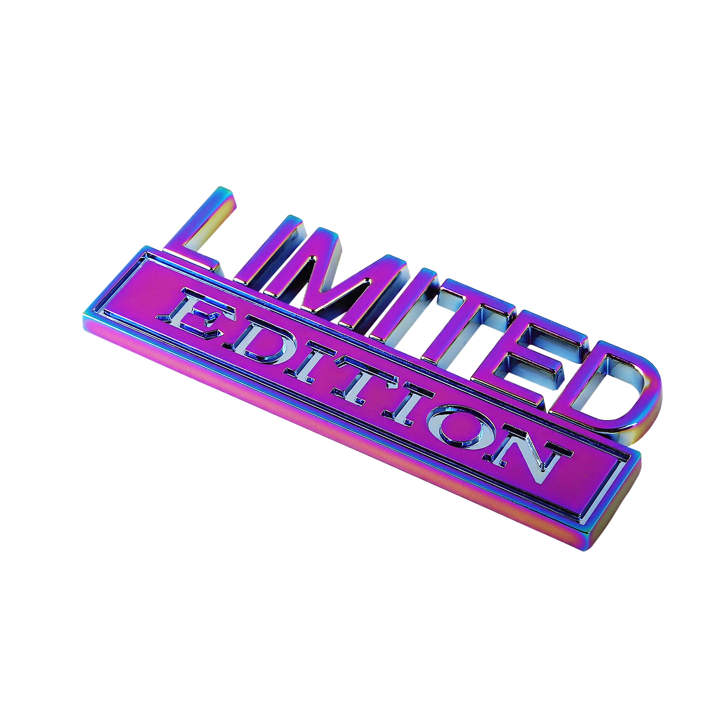 2 Pcs Edition Emblem Car Side Rear Front Hood Trunk Door Badge 3D Decal Sticker Fit For Car Truck Suv (Limited, Electroplated Pu