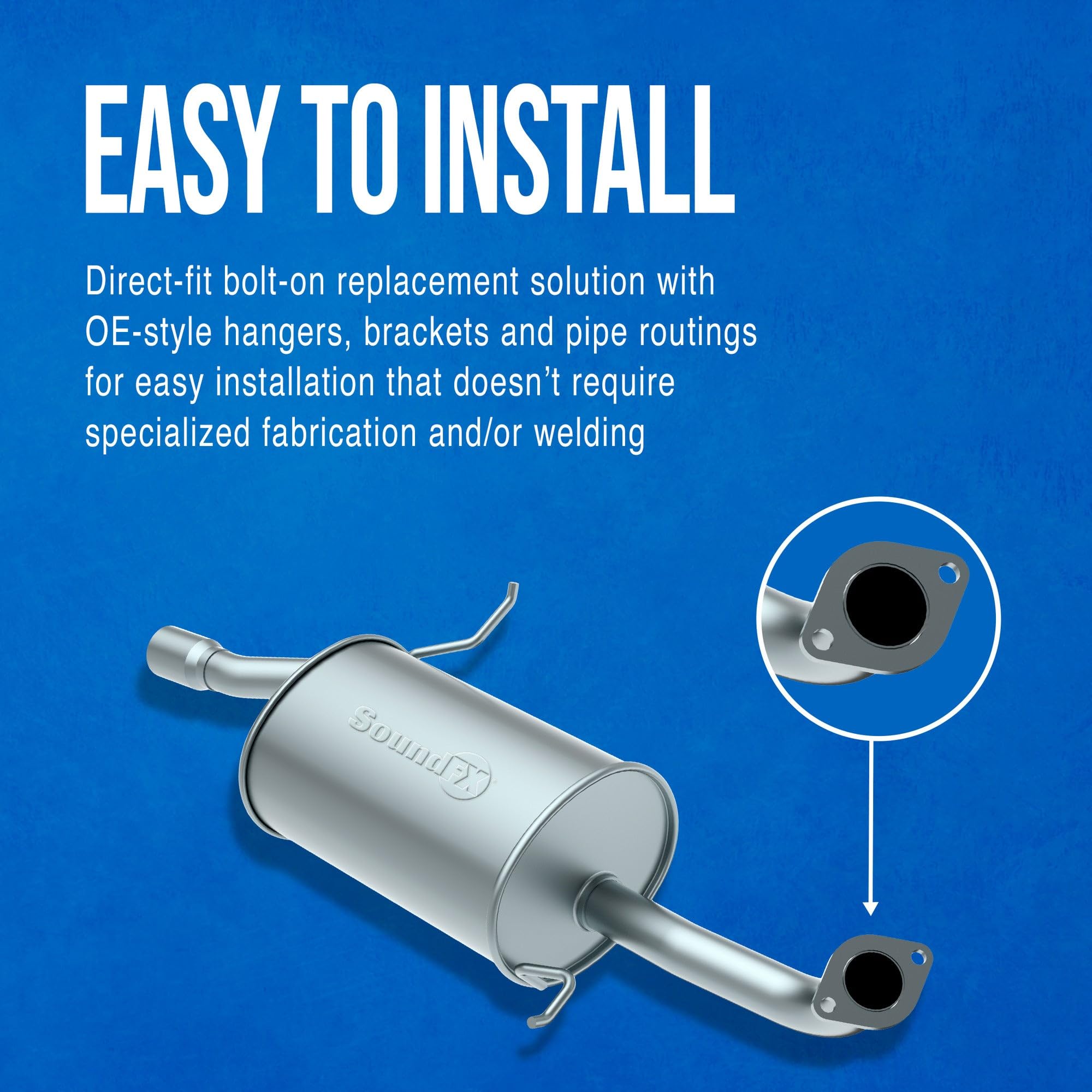 Walker Soundfx 18587 Direct Fit Exhaust Muffler 2 Inlet (Id) 2.25 Outlet (Od) For Toyota Tacoma