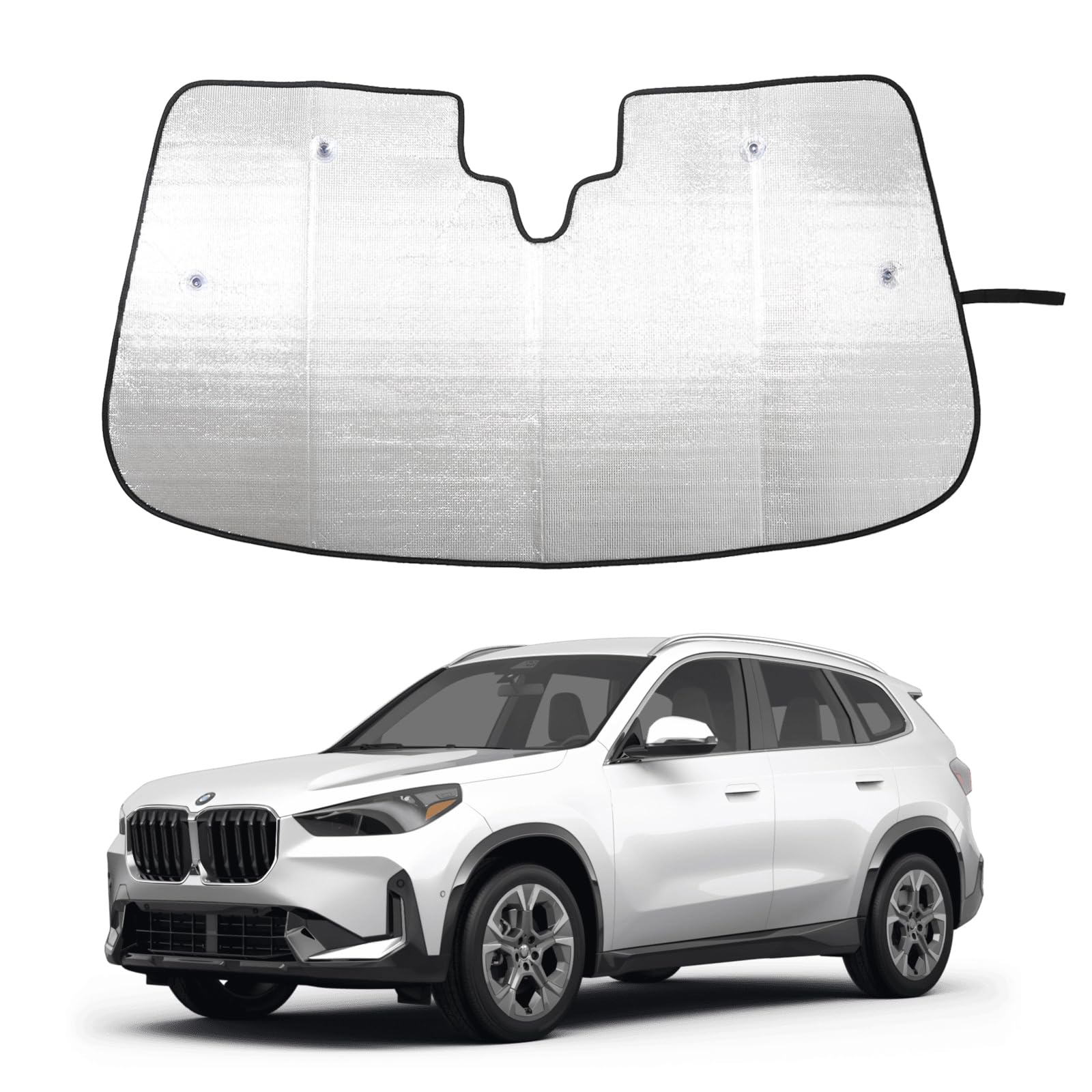 Windshield Sunshade For Bmw X1 X2 U11 U10 2023-2024 Front Window Sun Shade Foldable Reflective Sun Visor Custom Sunscreen Uv Blocker Privacy Protector Heatshield Keeps Your Vehicle Cool