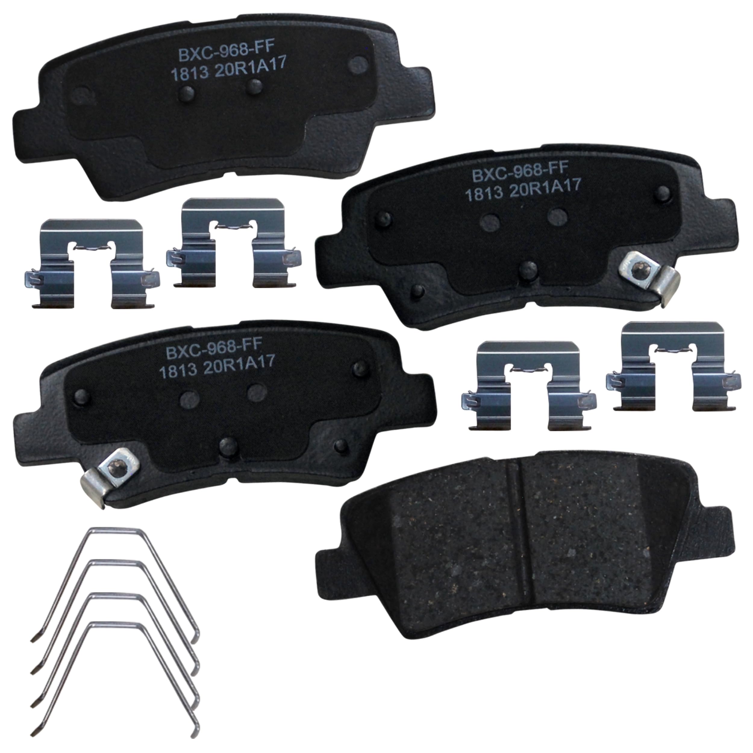 Bendix Premium Sbc1813 Ceramic Rear Brake Pads For Select Models Hyundai Elantra Gt, Kona, Kona Electric, Sonata, Veloster, Kia